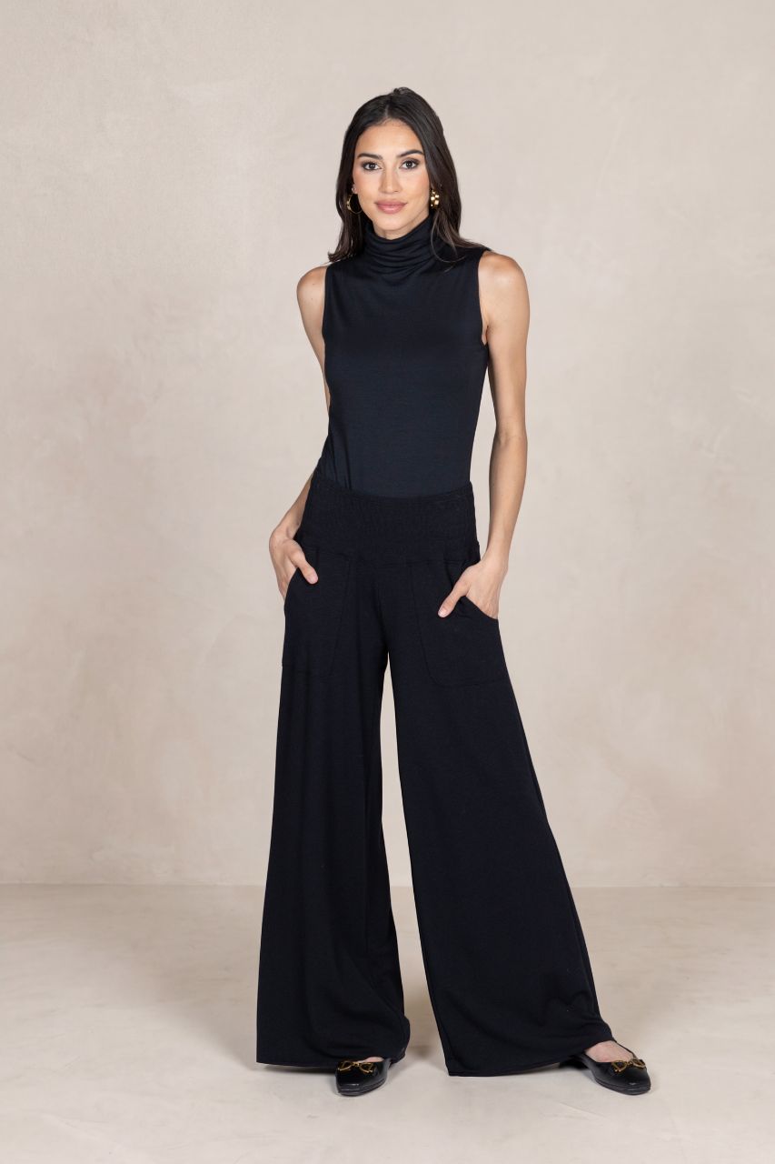 KIRAGRACE COZY BOHO YOGA PANT: BLACK