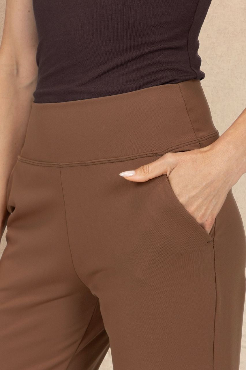 NINA STRAIGHT LEG PANT: DARK KHAKI