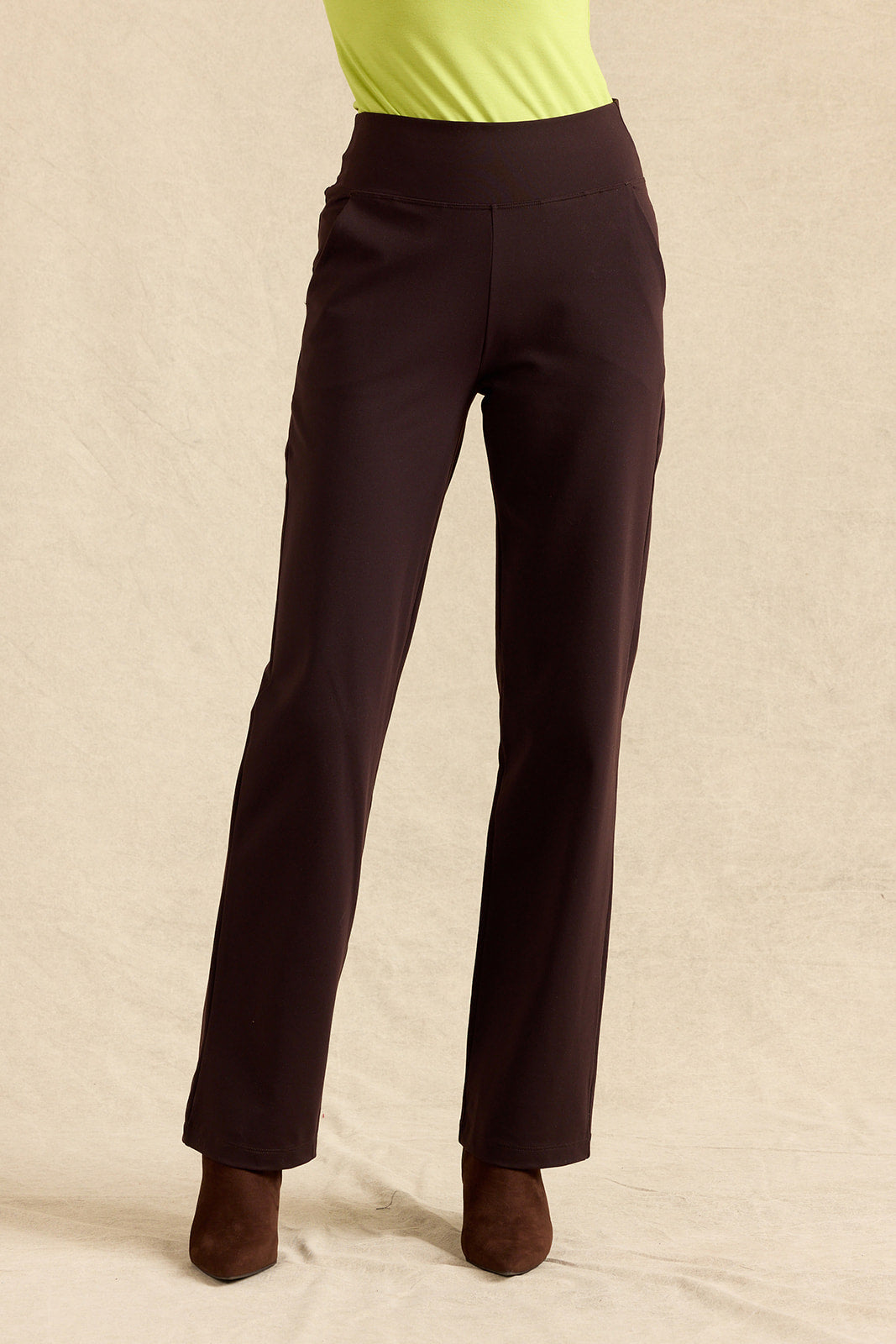NINA STRAIGHT LEG PANT: SABLE BROWN