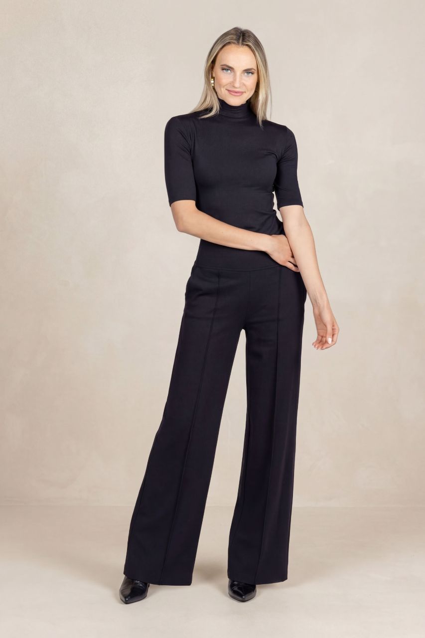 EXECUTIVE PANT: BLACK PONTE