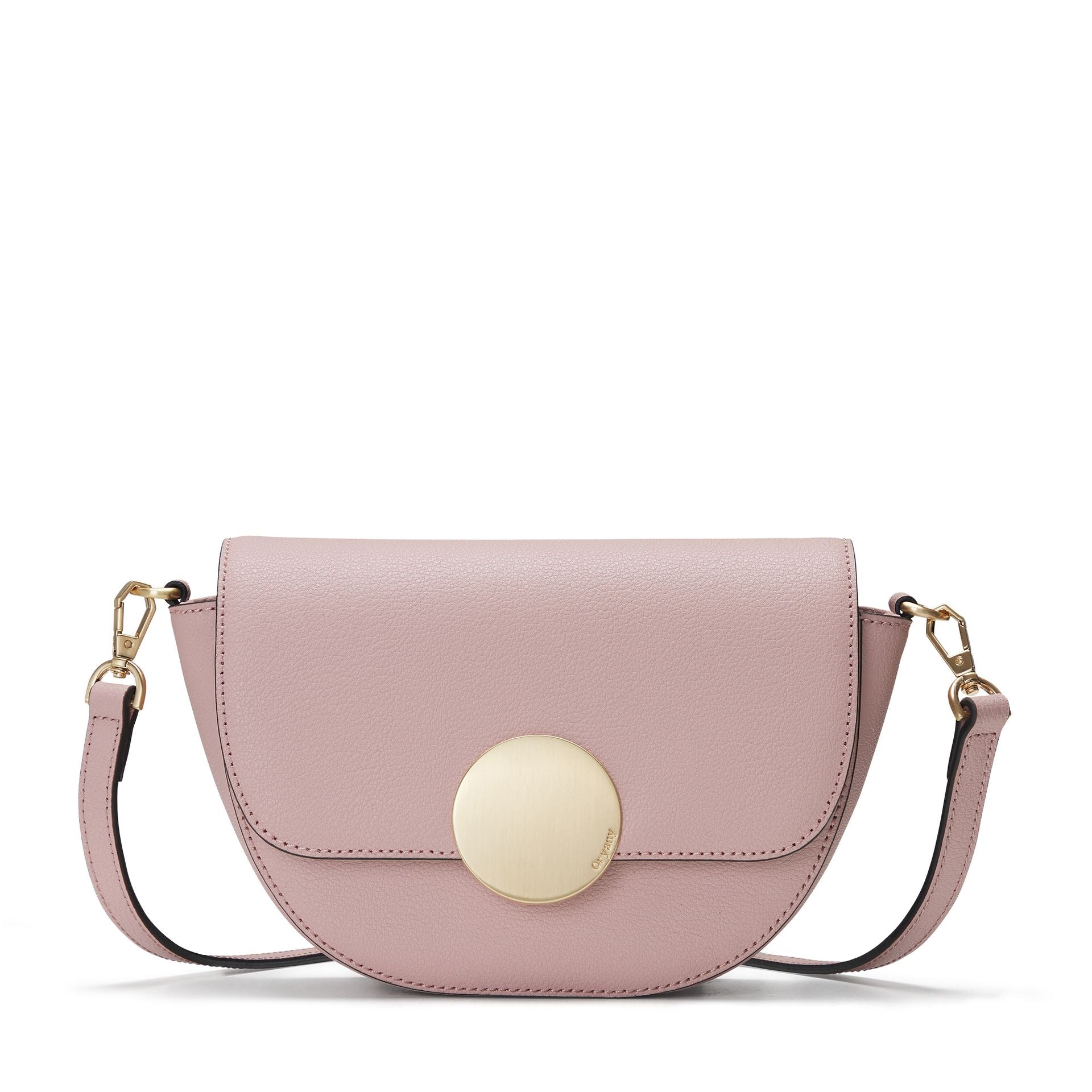 Oryany - Lottie Saddle Crossbody Small Handbags - Vintage Pink Leather