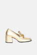 Saint G - Vera Metallic Heeled Loafers Footwear