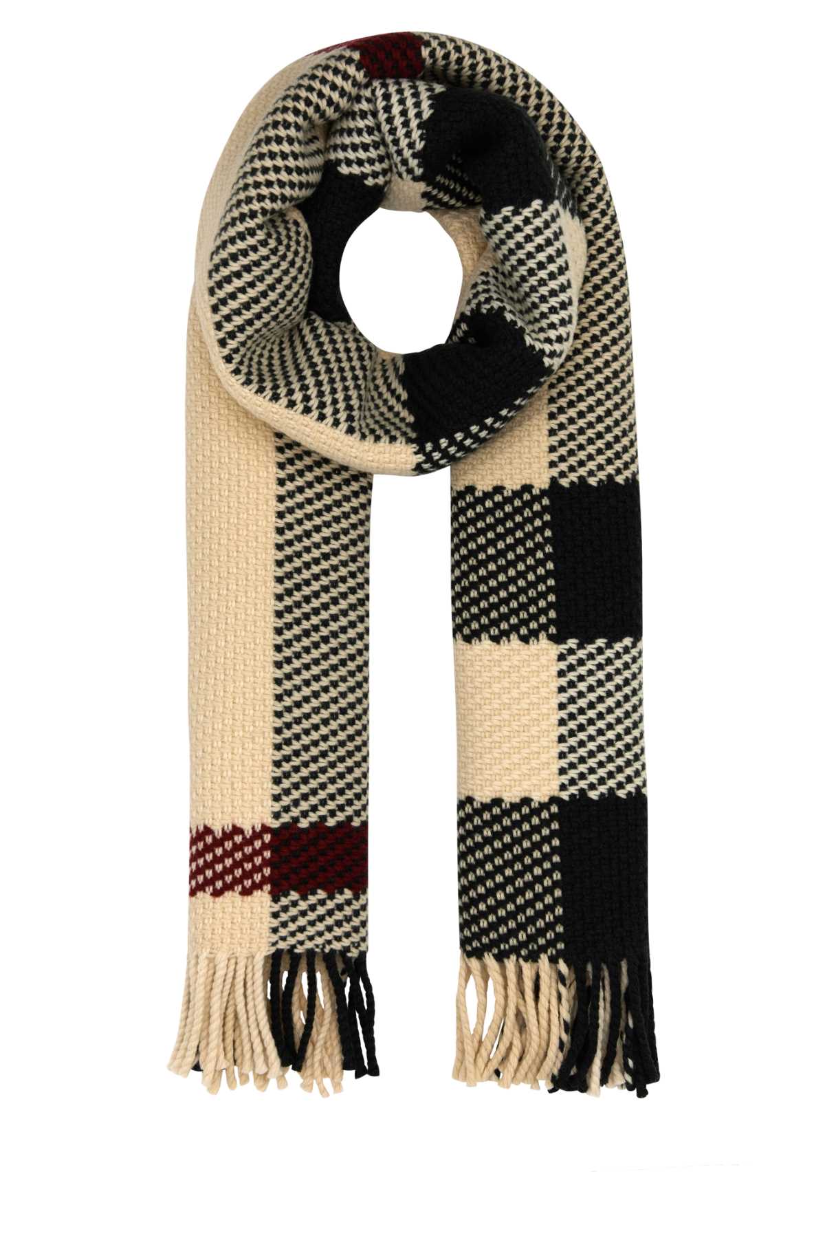 Burberry Women Embroidered Wool Scarf