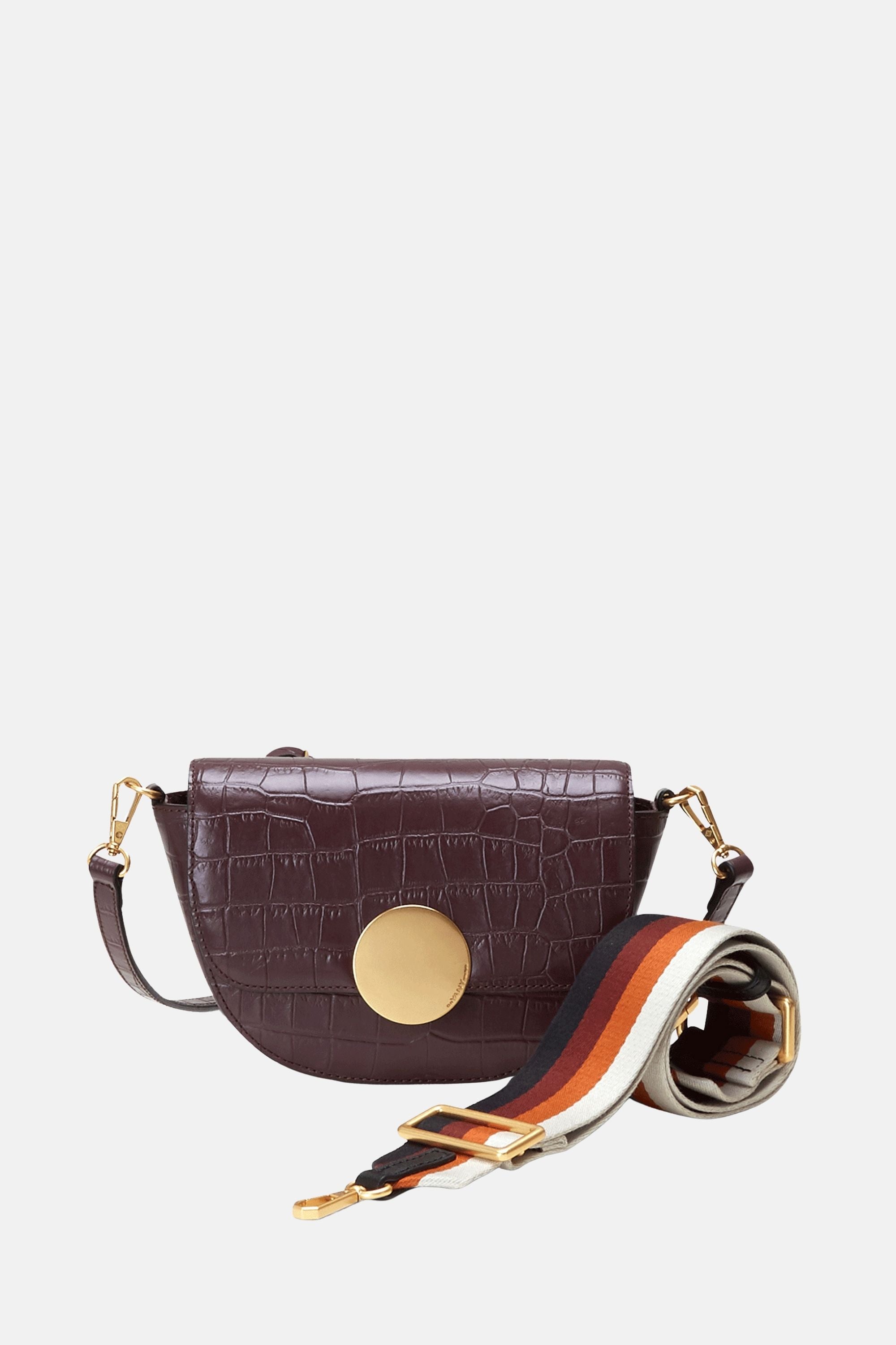 Oryany - Lottie Croco Crossbody Small Handbags - Brown / One size