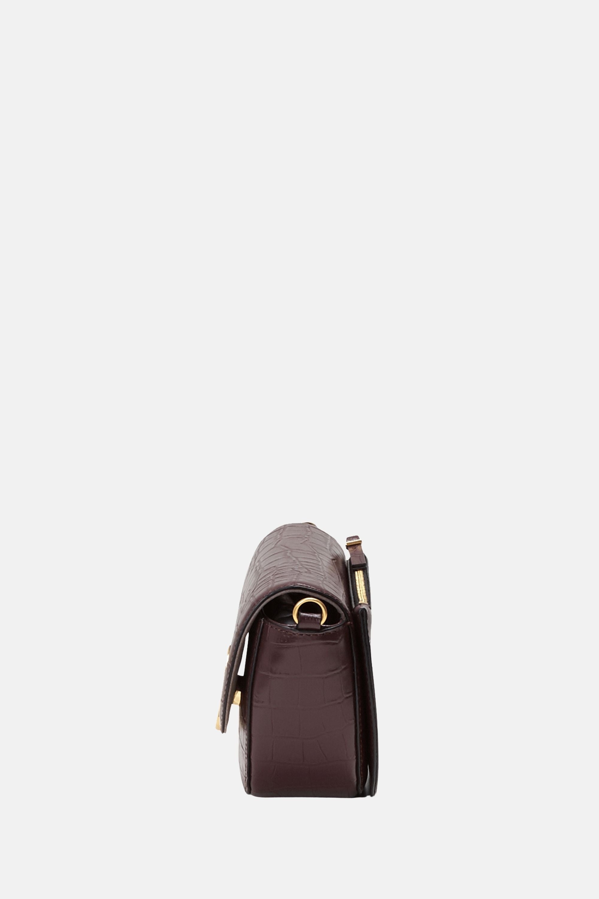 Oryany - Lottie Croco Crossbody Small Handbags - Brown / One size