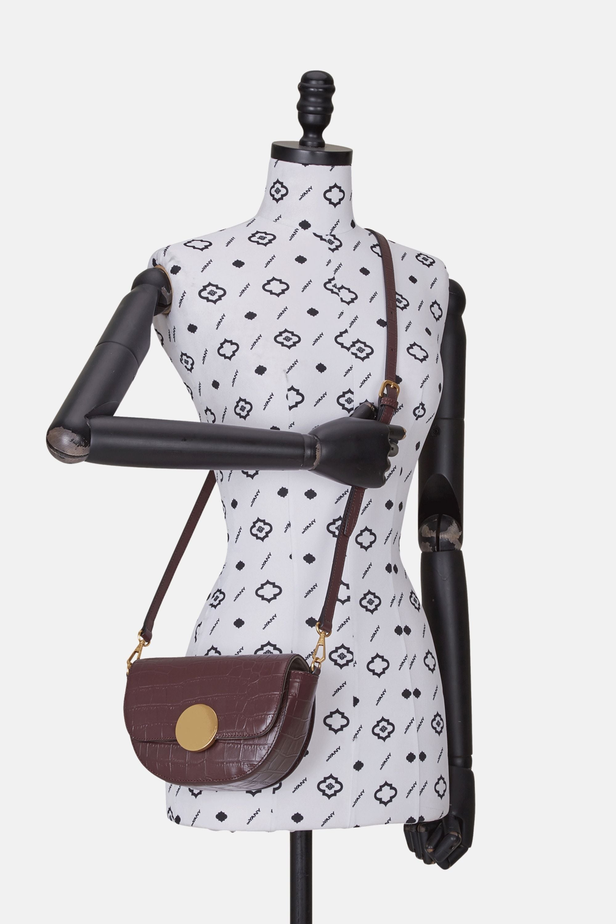 Oryany - Lottie Croco Crossbody Small Handbags - Brown / One size