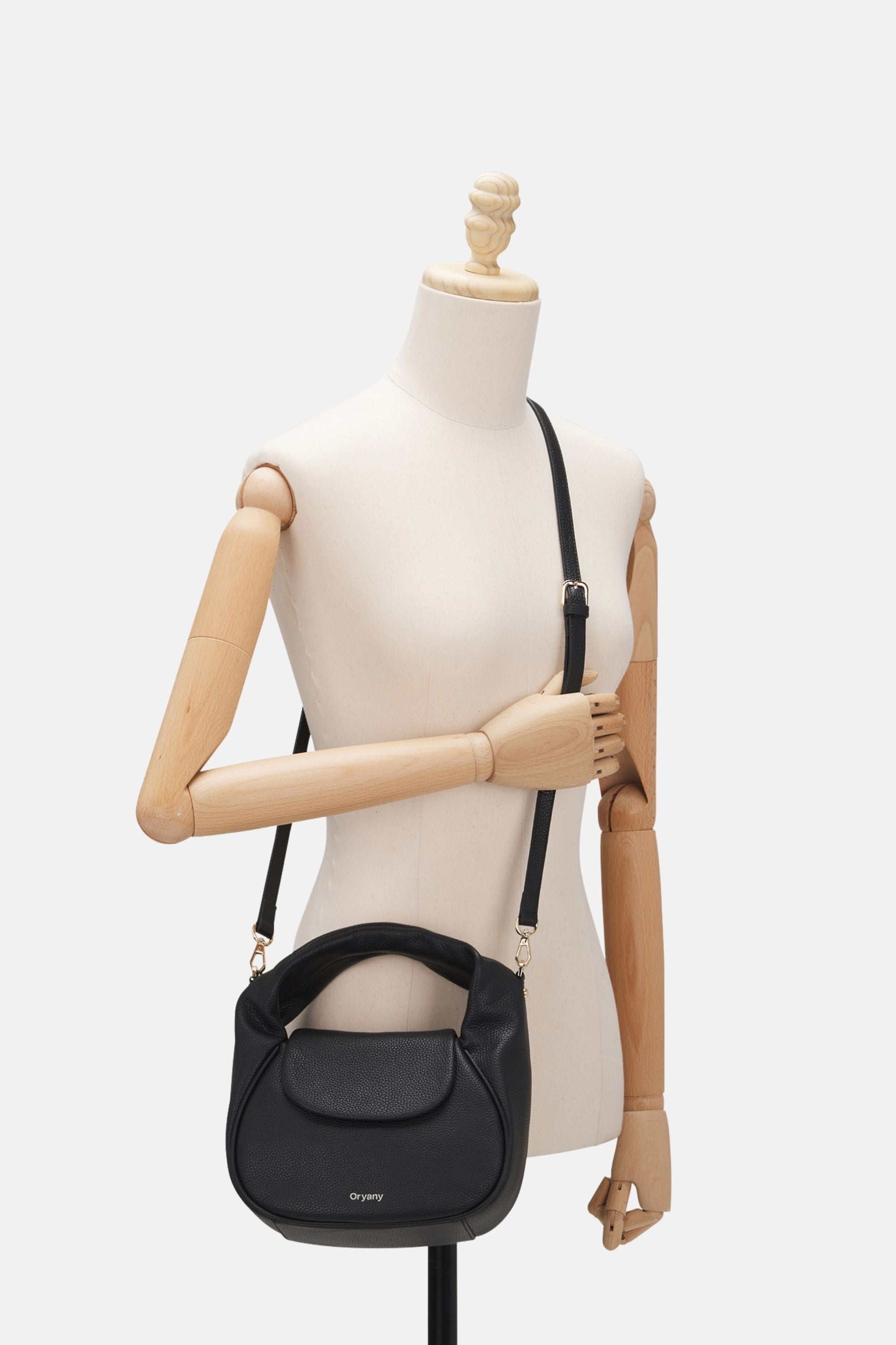Sample Product - Oryany - Anaan Medium Satchel Tote – Top Handle Crossbody Bag - Black Leather