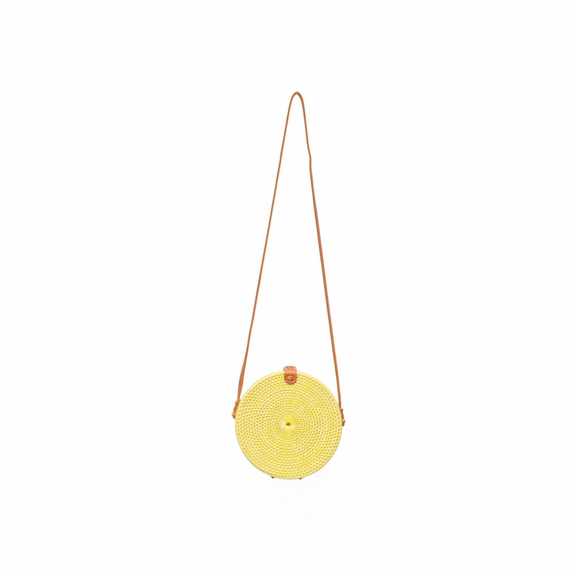 Jelavu - Ata Bali - Small Rattan Crossbody - Yellow