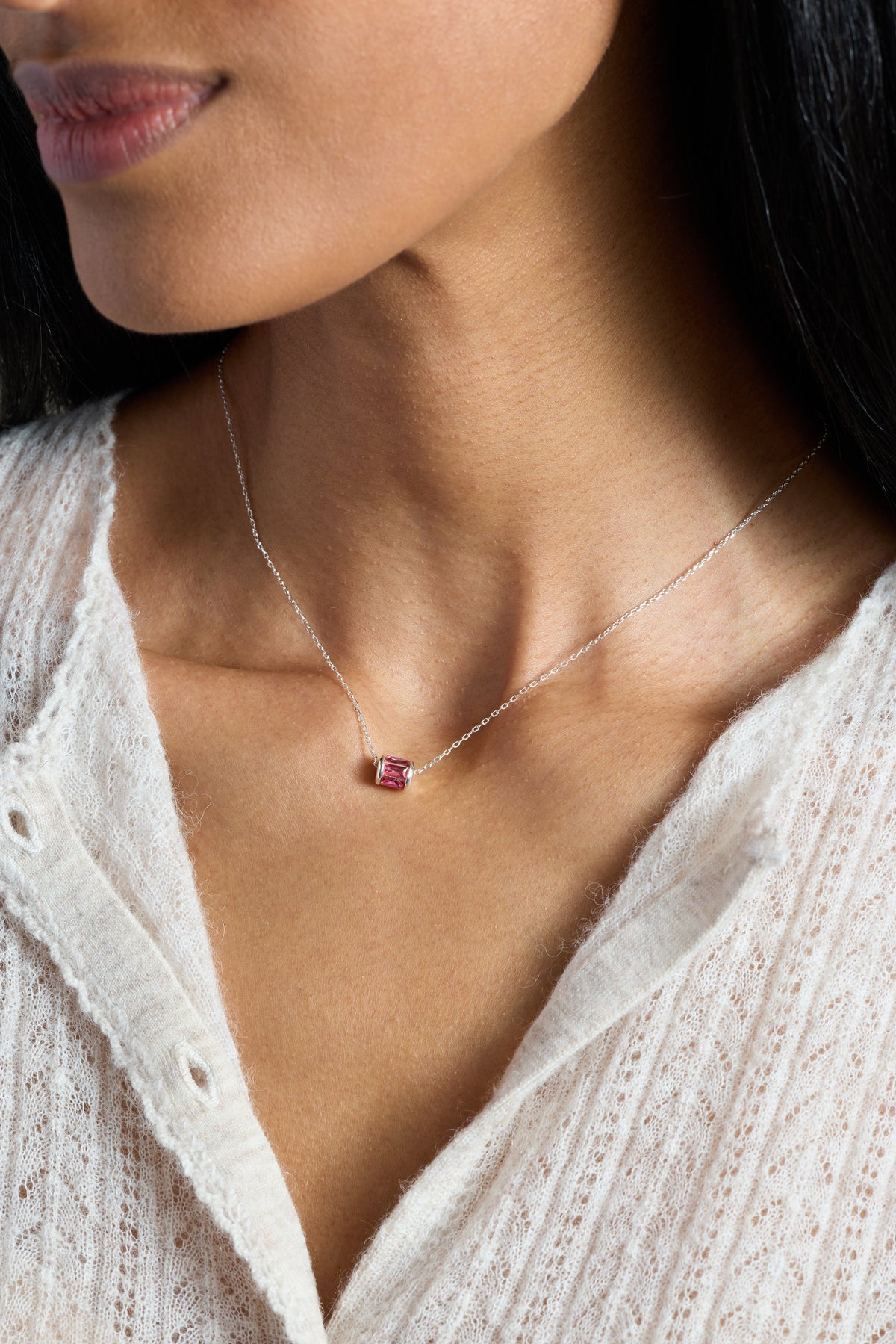 October Birthstone Precious Pendant Necklace