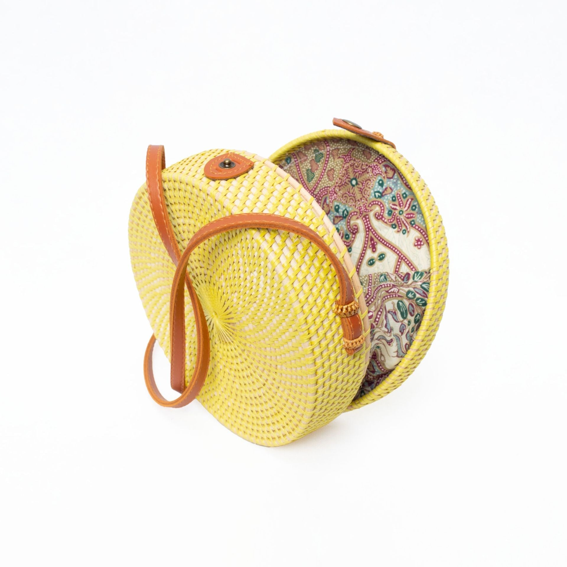 Jelavu - Ata Bali - Small Rattan Crossbody - Yellow