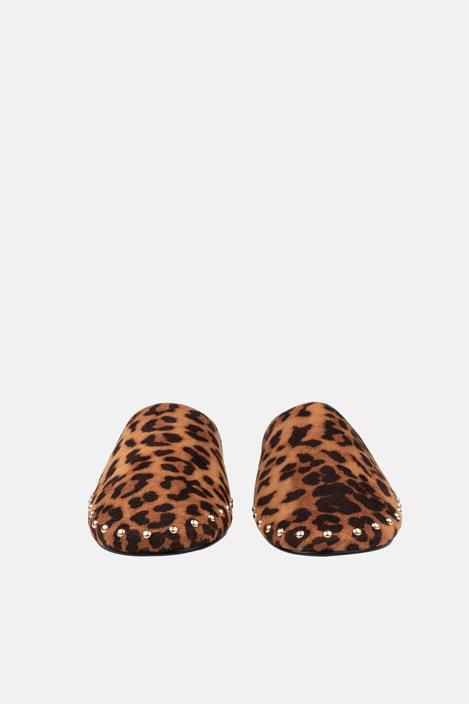JELAVU Serena Studded Flat Mule in Leopard Print - image 4