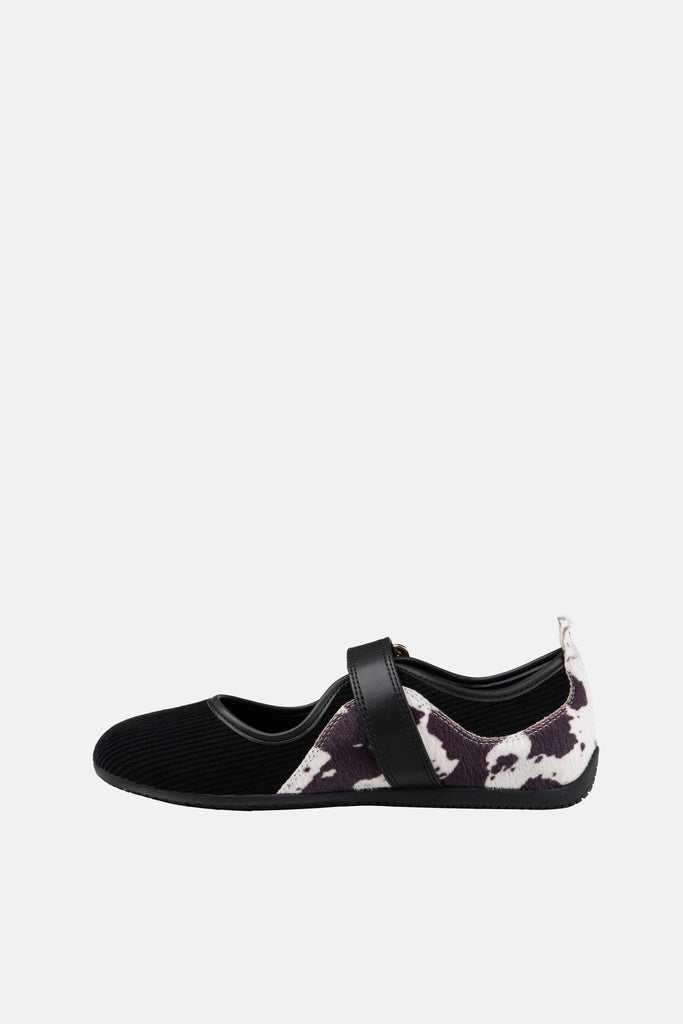 JELAVU Willow Buckle Mary Jane Flat in Black Cow Print - image 4