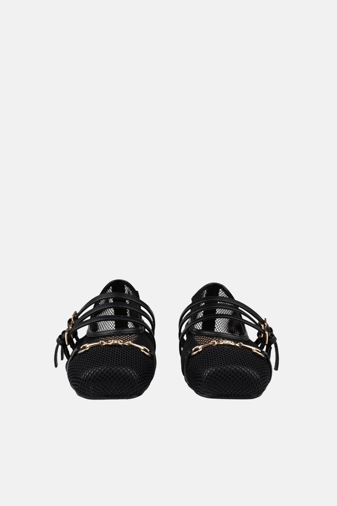 JELAVU Emma Mesh Mary Jane Ballet Flat in Black - image 4