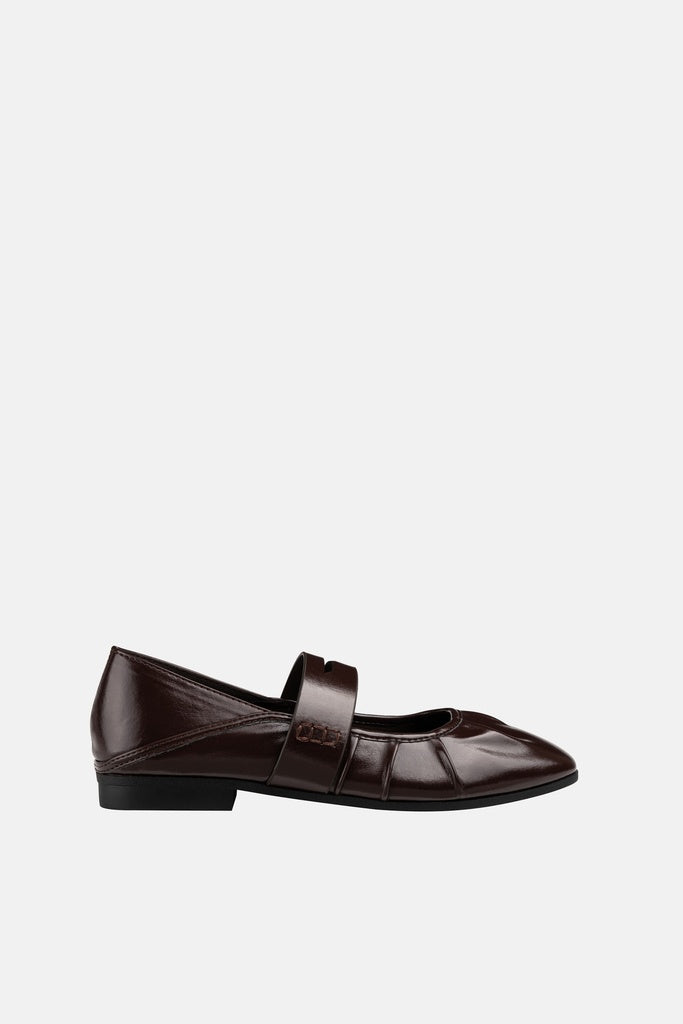 JELAVU Blair Penny Loafer Ballet Flat in Coffee Brown - image 3