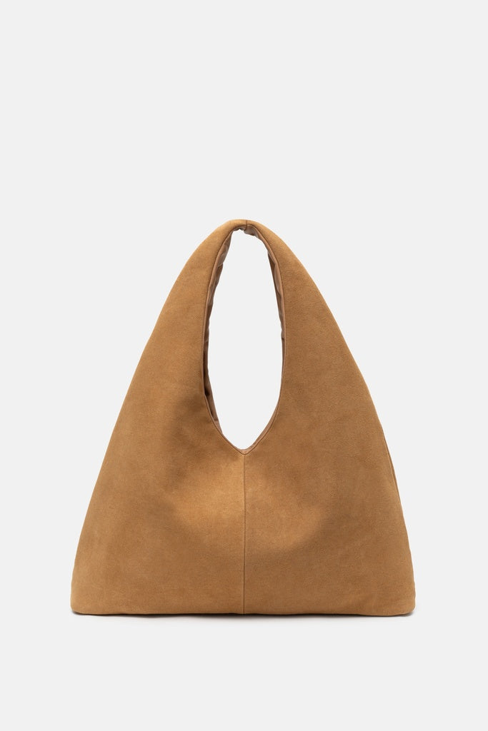 Jelavu Turin Suede Sculptural Tote Bag in Beige - image 1