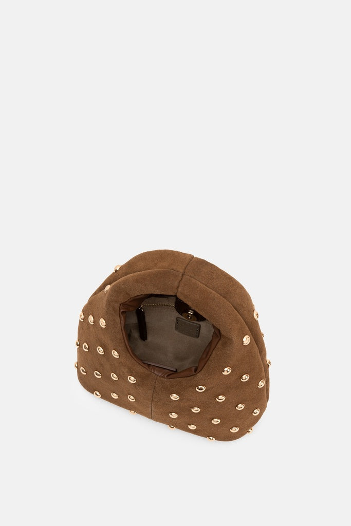 Jelavu Roma Studded Suede Top Handle Bag in Chestnut - image 5