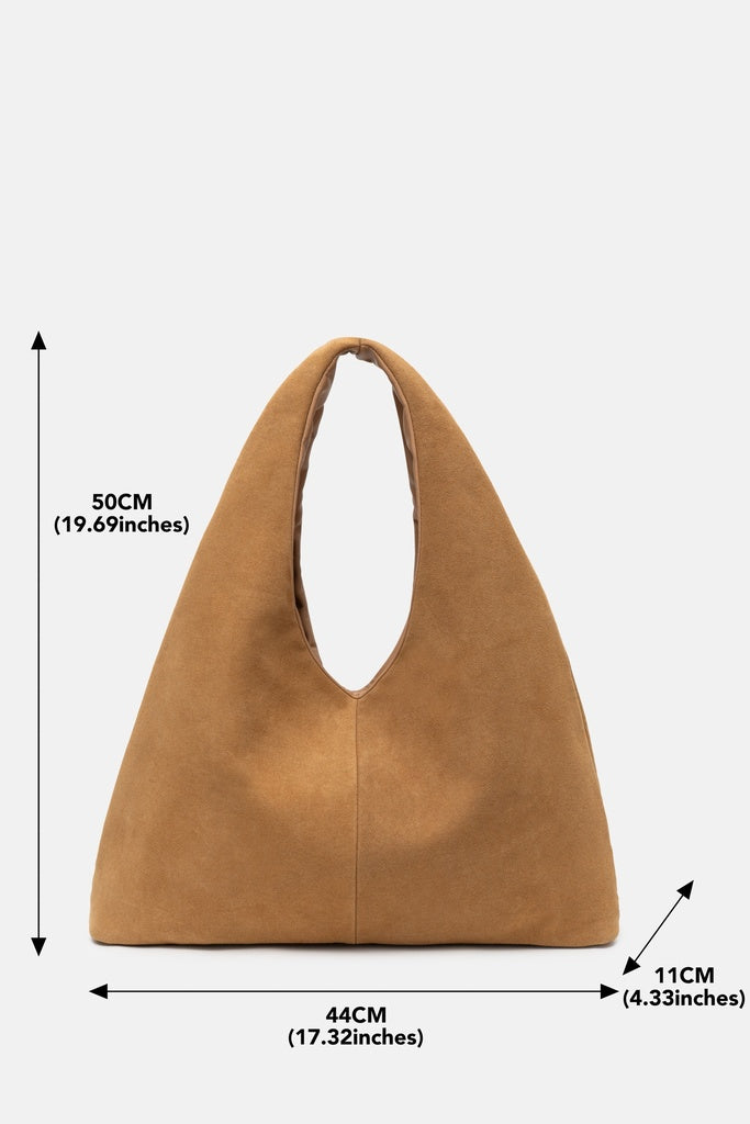 Jelavu Turin Suede Sculptural Tote Bag in Beige - image 2