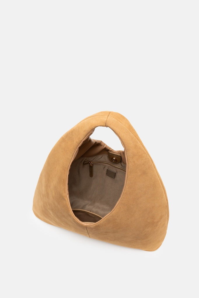 Jelavu Turin Suede Sculptural Tote Bag in Beige - image 5