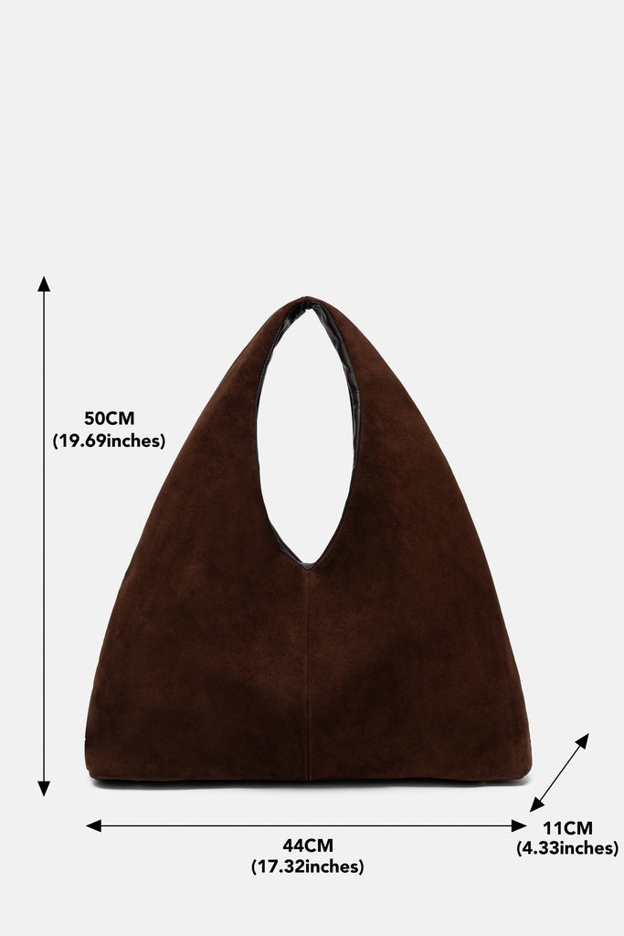 Jelavu Turin Suede Sculptural Tote Bag in Chocolate - image 2