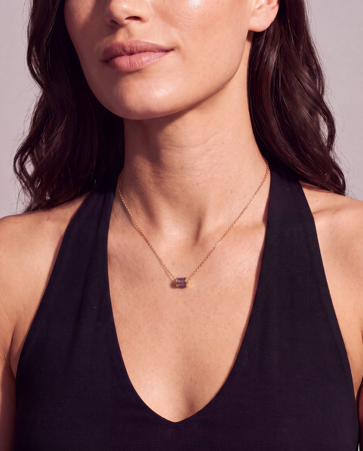 February Birthstone Precious Pendant Necklace