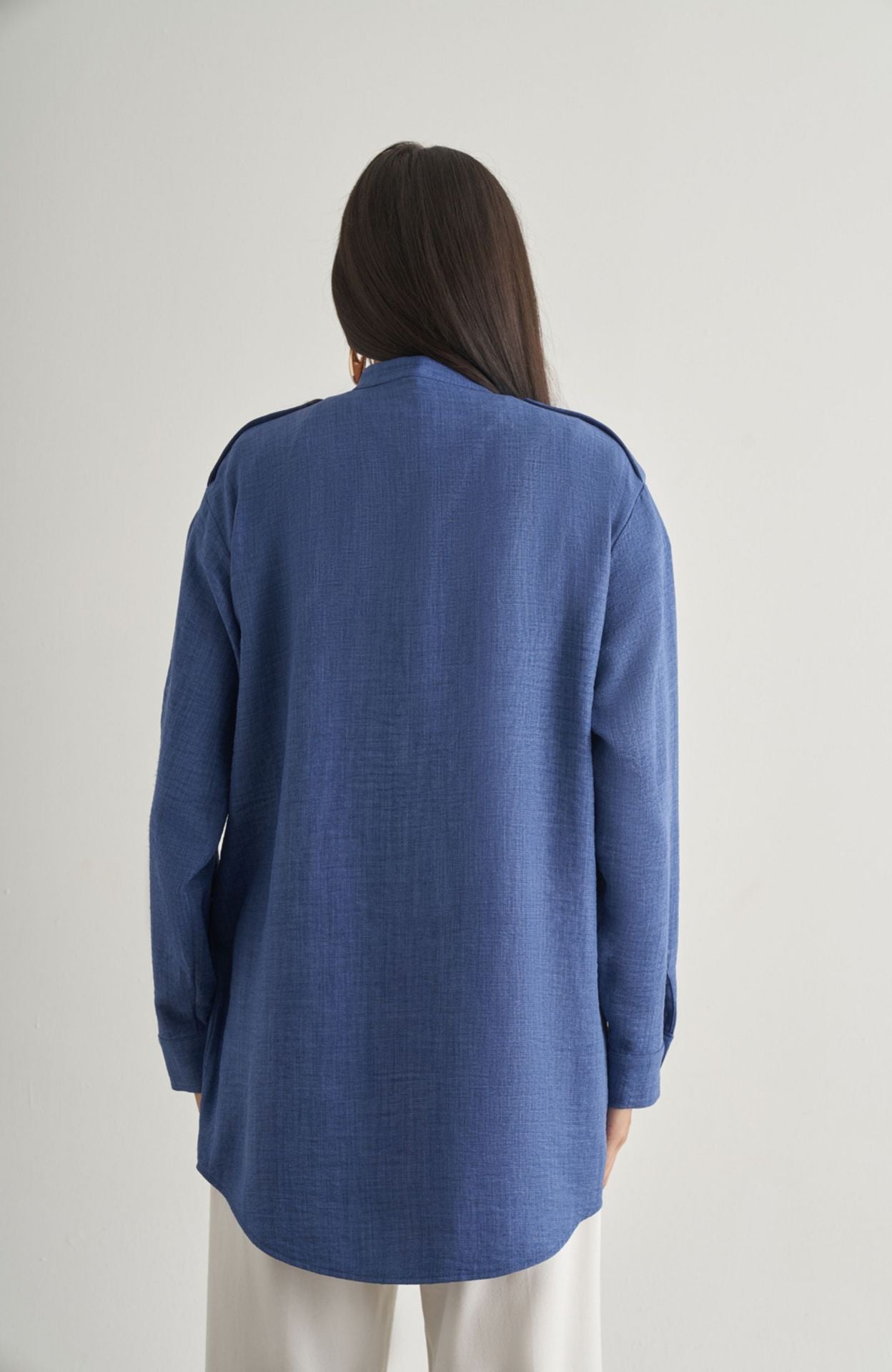 Mizalle Tunic with Epaulette Detail