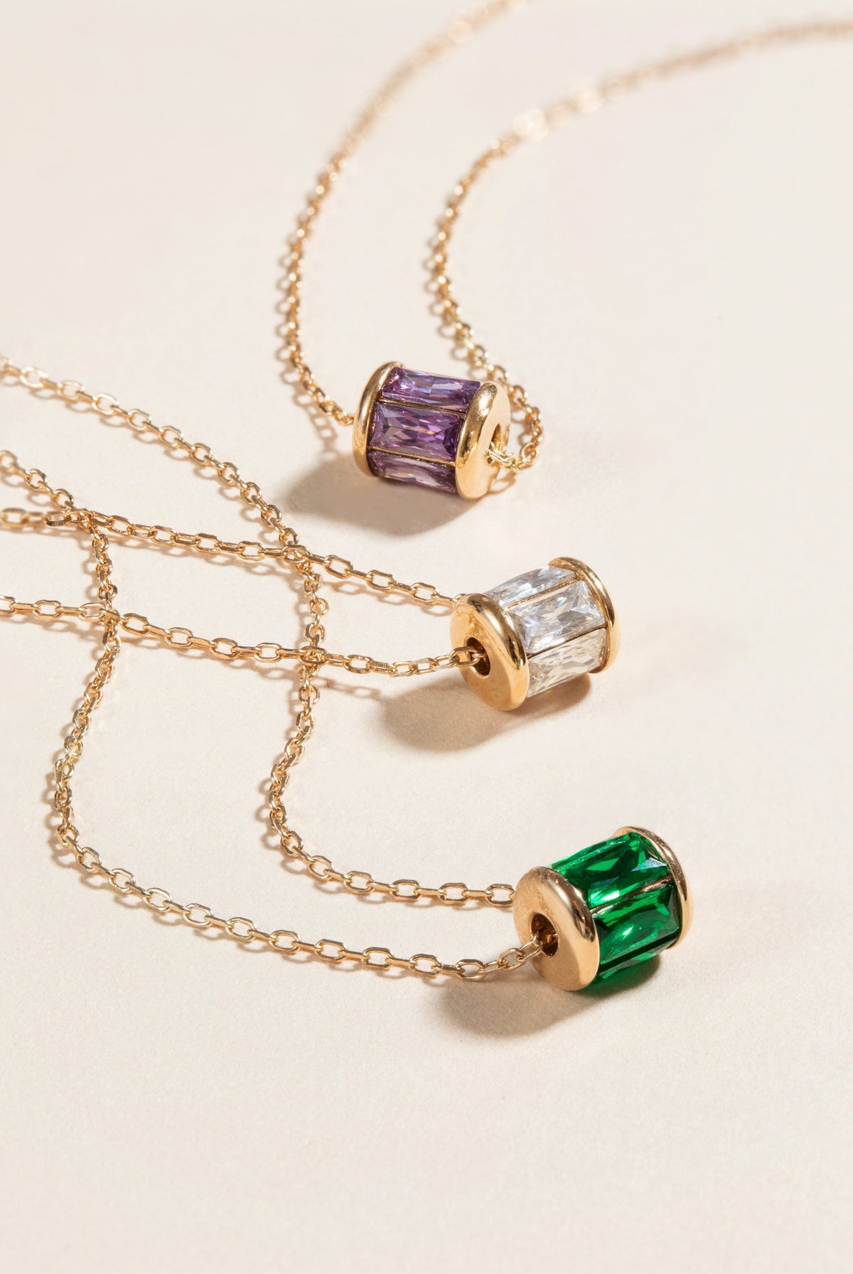 May Birthstone Precious Pendant Necklace