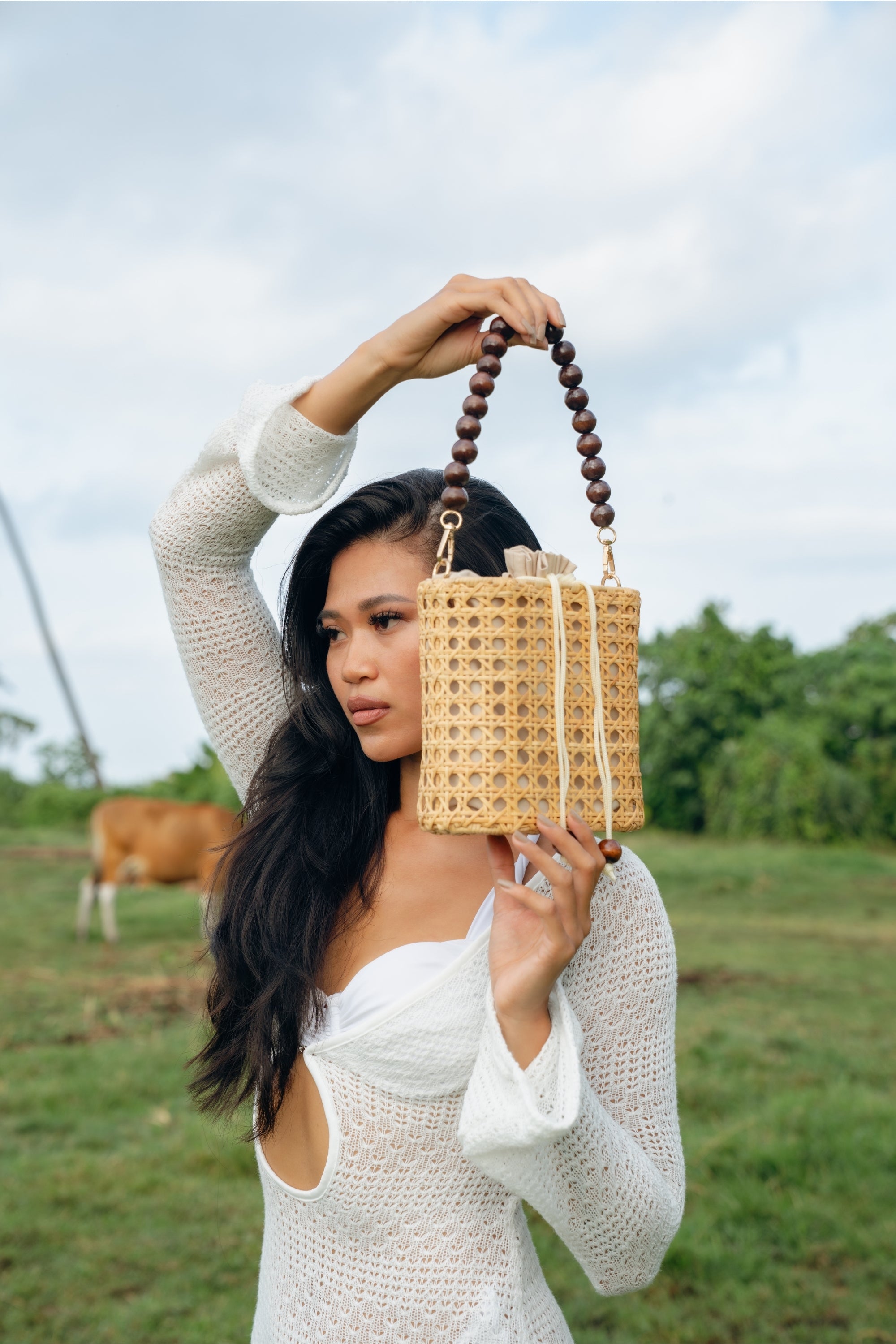 Jelavu - Amalfee Wood Bead Satchel Bag