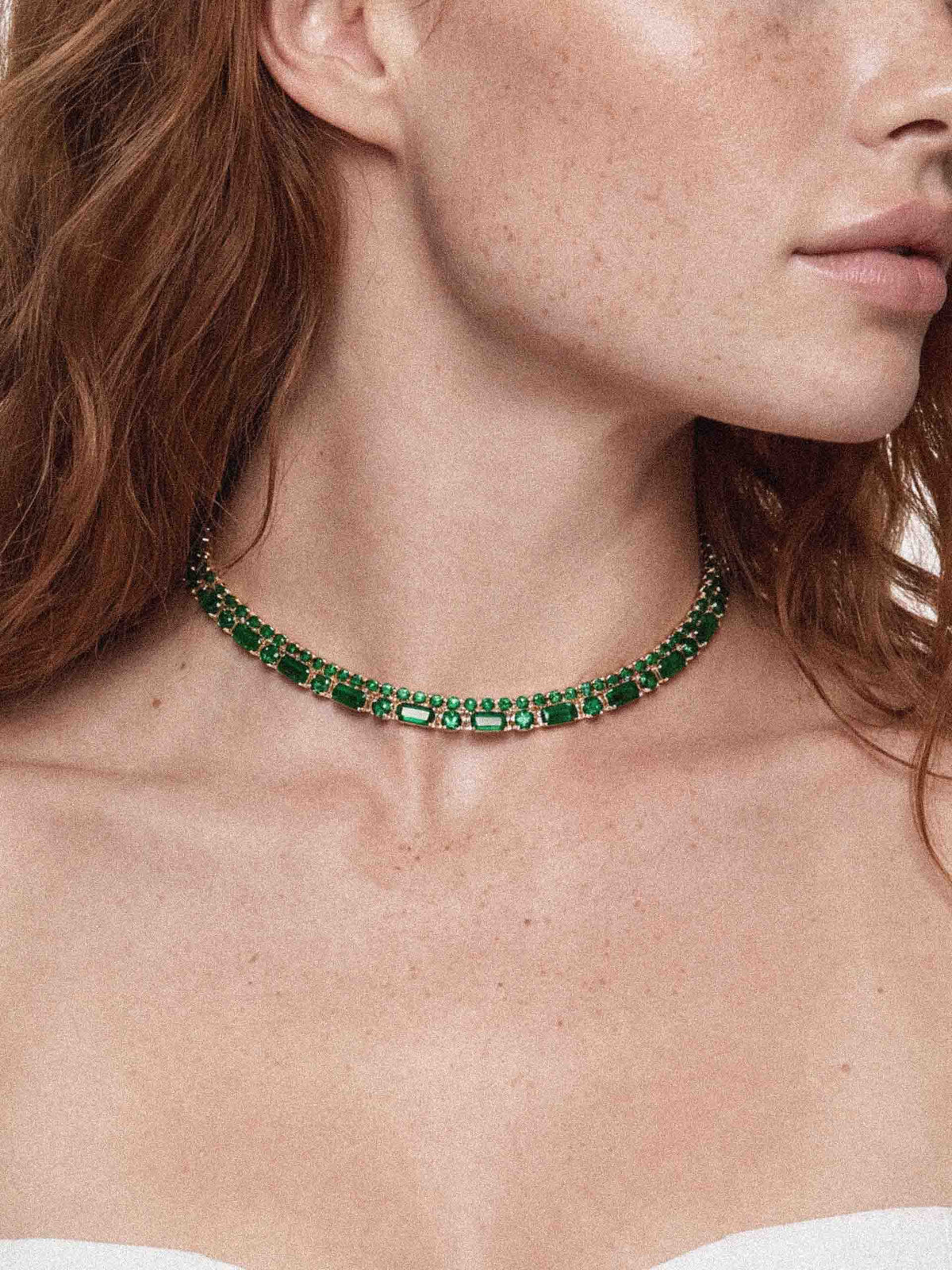 Dainty Crystal Strands Choker
