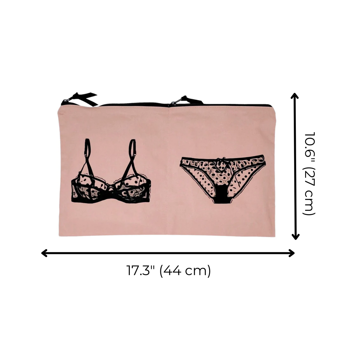 Double Lingerie Packing Pouch – Pink/Blush
