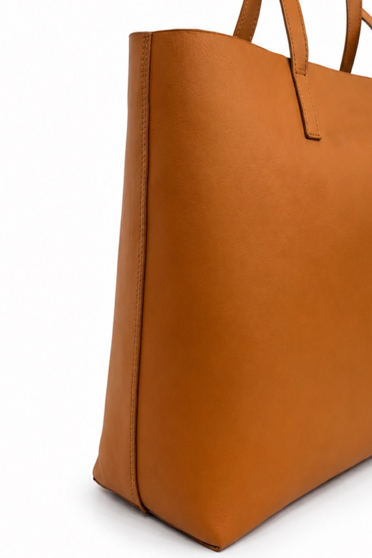 Ecotorie Agatha Leather Tote Bag-Caramel