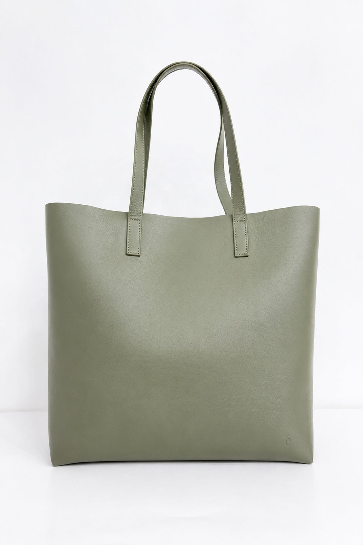 Ecotorie Agatha Leather Tote Bag-Dark Moss