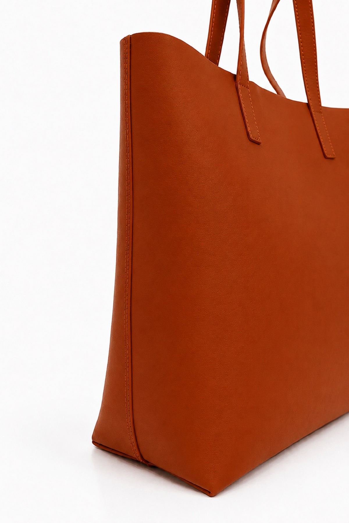 Ecotorie Agatha Leather Tote Bag-Rust