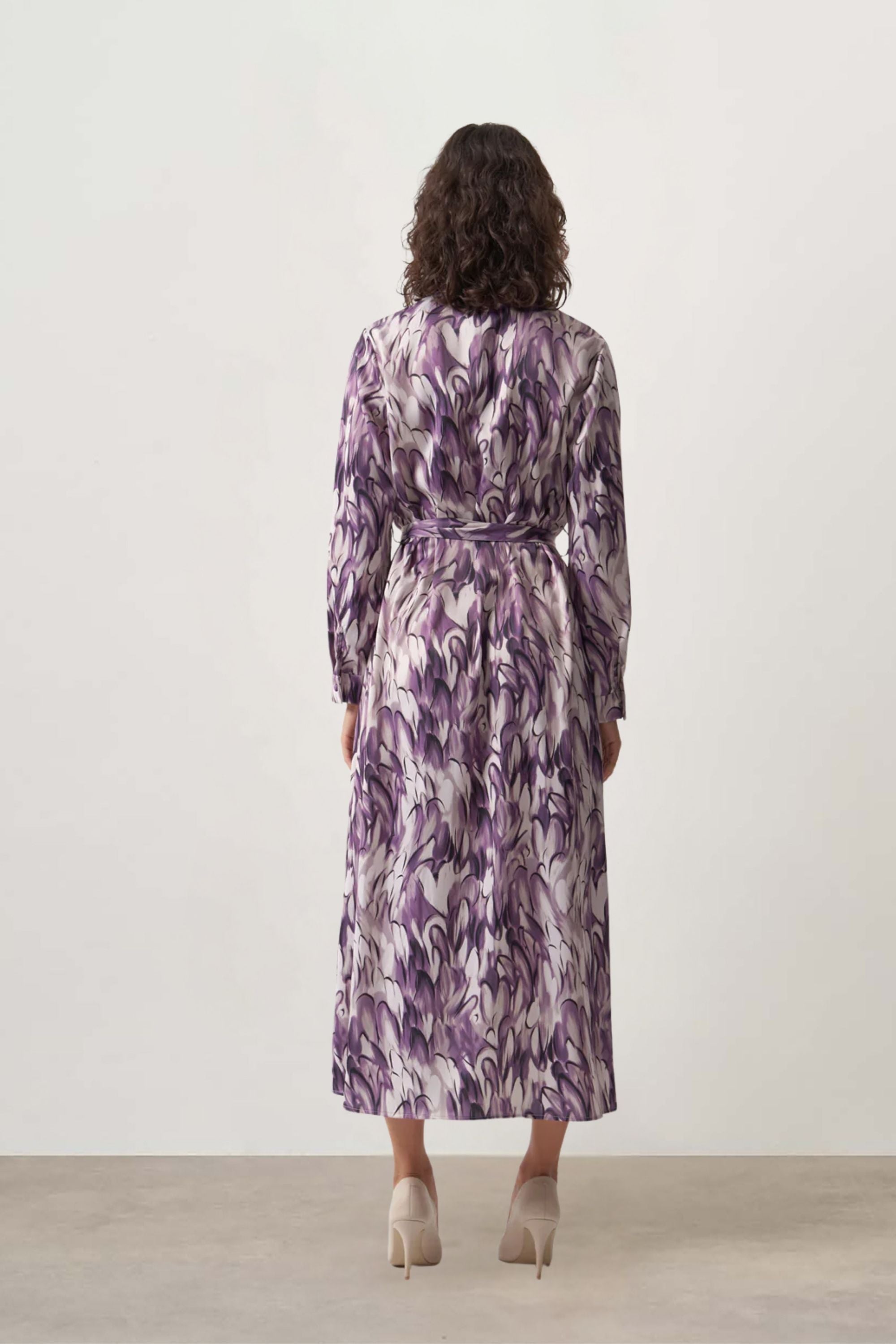 Mizalle - Ellips Patterned Shirt Dress