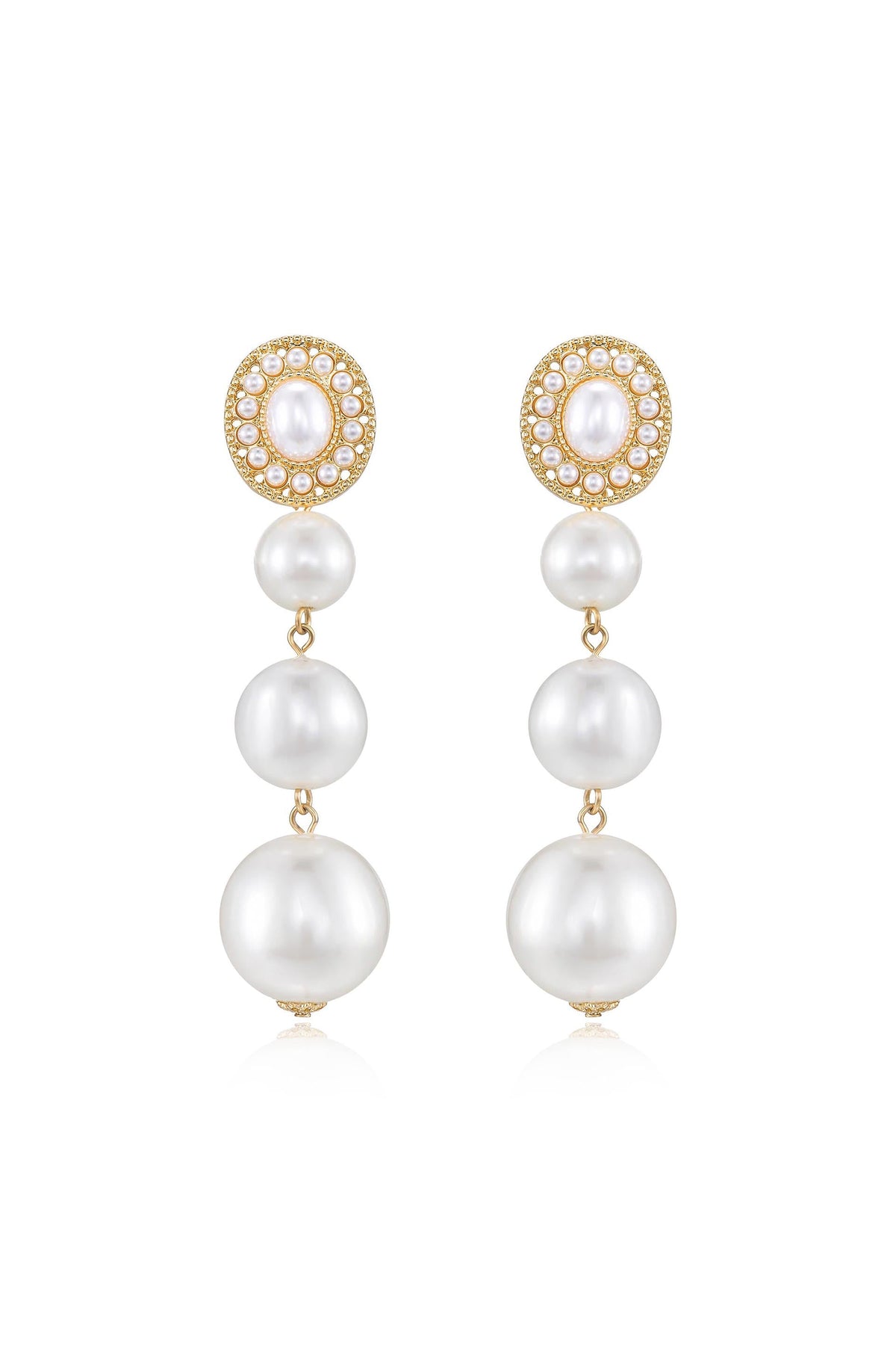 Graduating Pearl Dangle Earrings