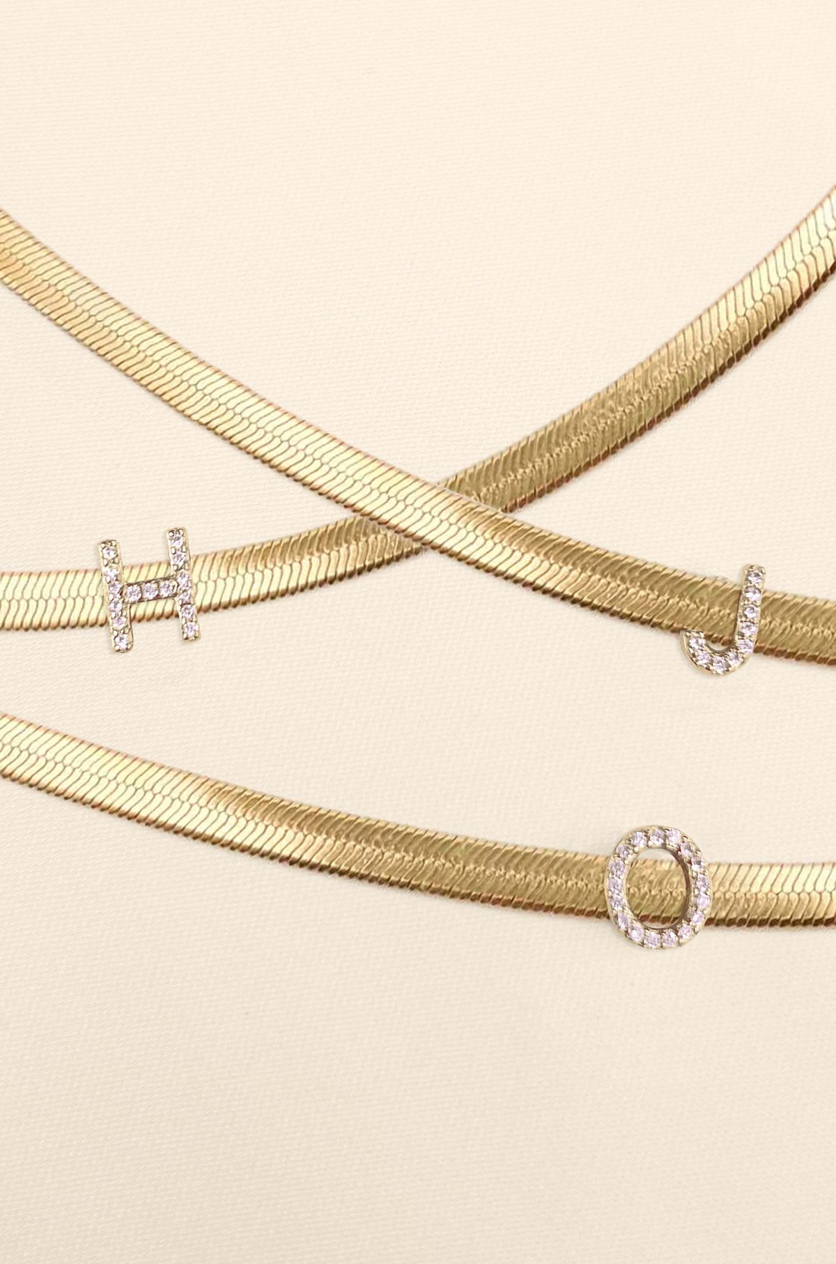 Initial Herringbone Necklace