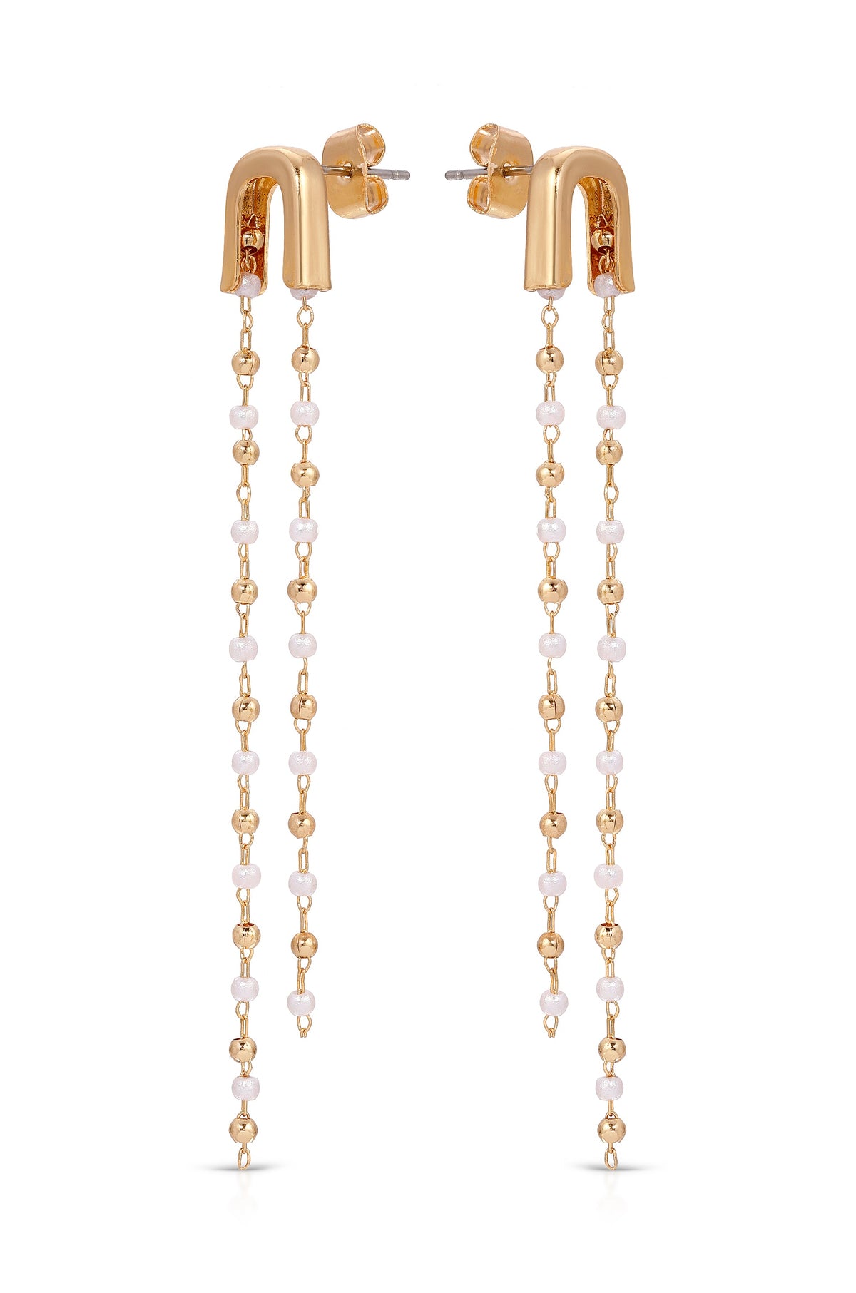 Double Chain Drop Earrings