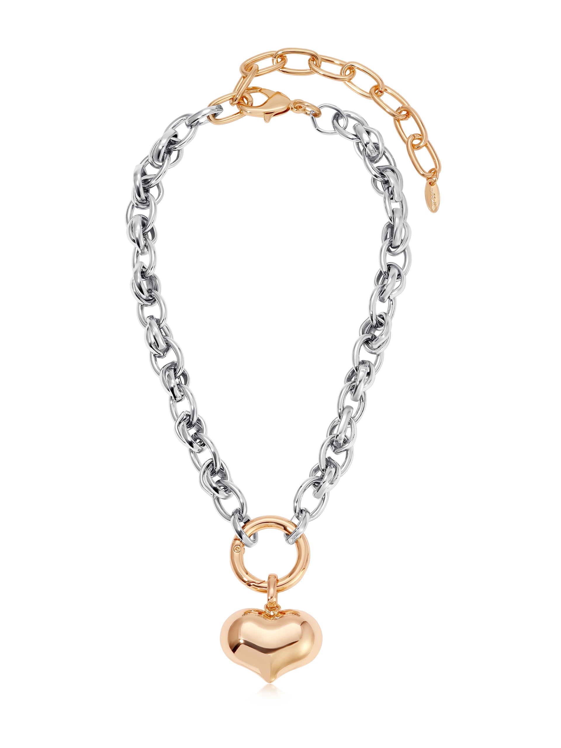 Locked in Mixed Metal Necklace
