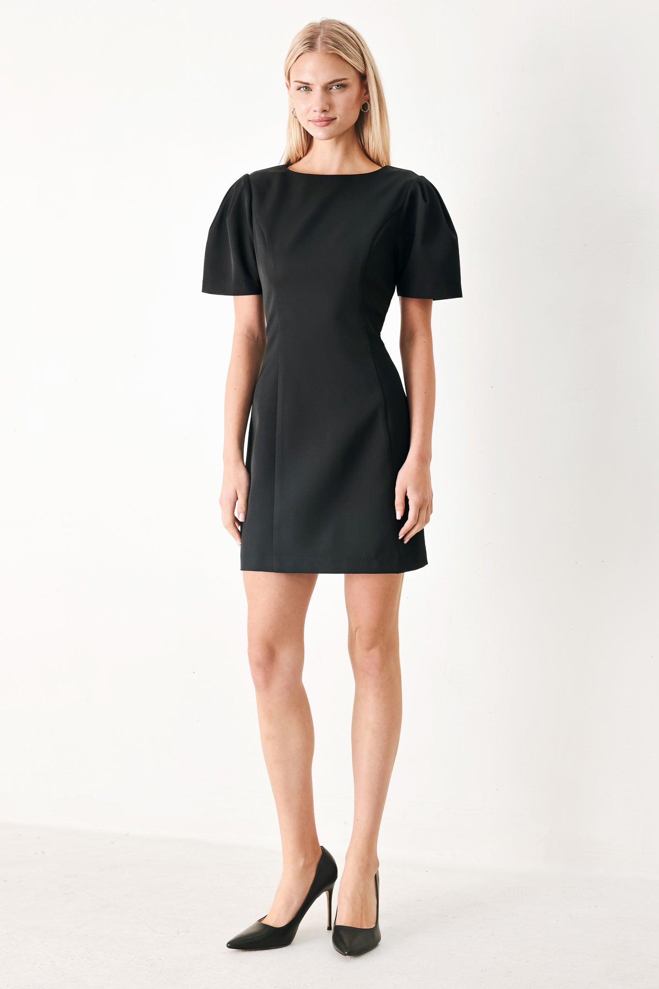 midnight mini dress Black WOVEN L FLYING TOMATO Black / L group:K2106 A solid woven mini Plus Size - Retro Size:W40/34