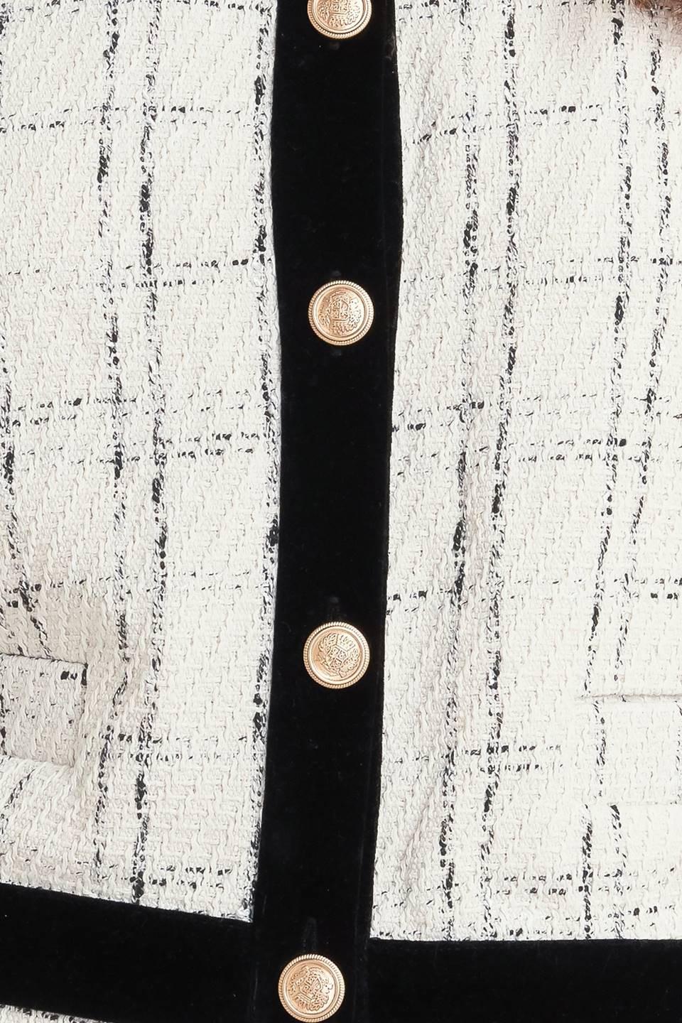 PARIS BOUND WOVEN TWEED CROP JACKET