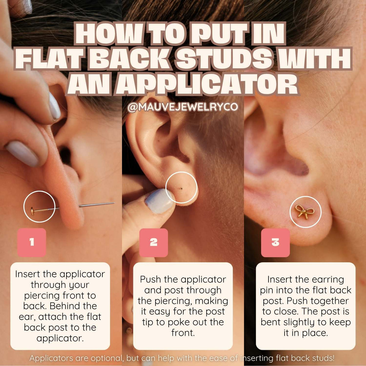 Diamond Flat Back Studs