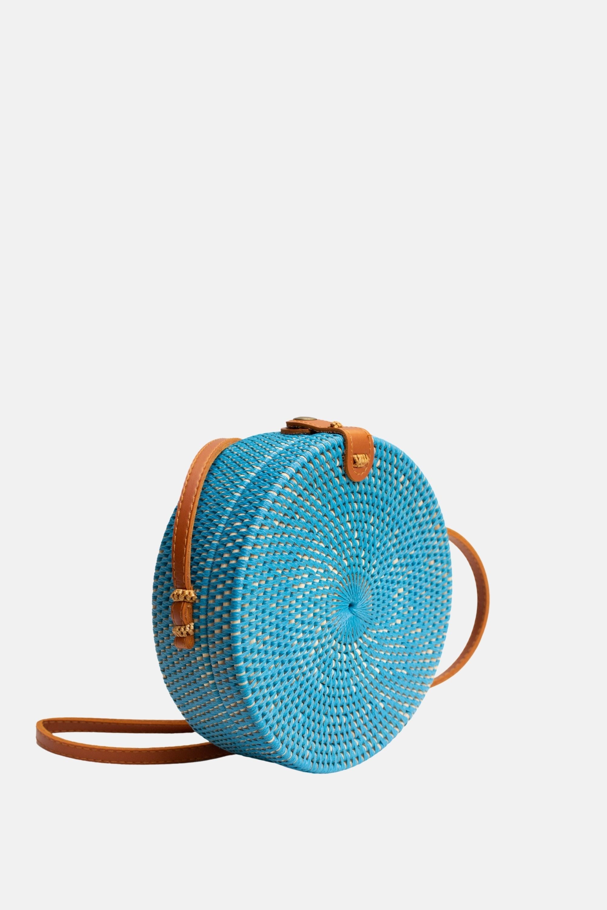 Jelavu - Ata Bali - Small Rattan Crossbody - Jeans