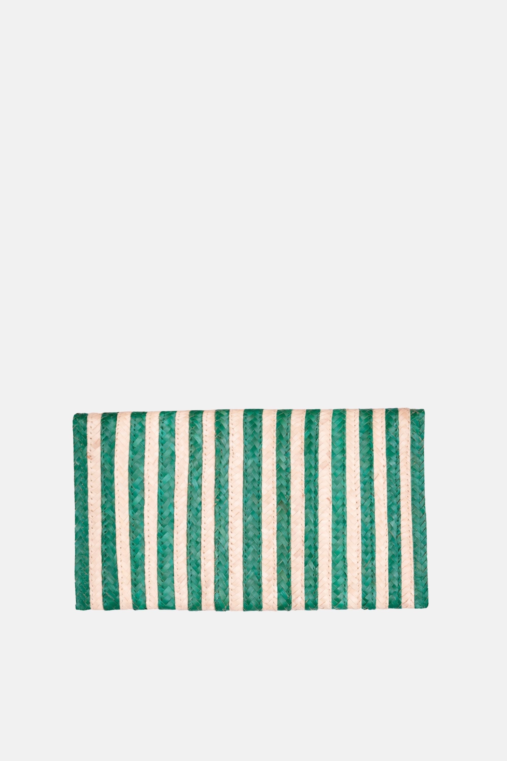 Jelavu Brooke Cream/Green Small Clutch