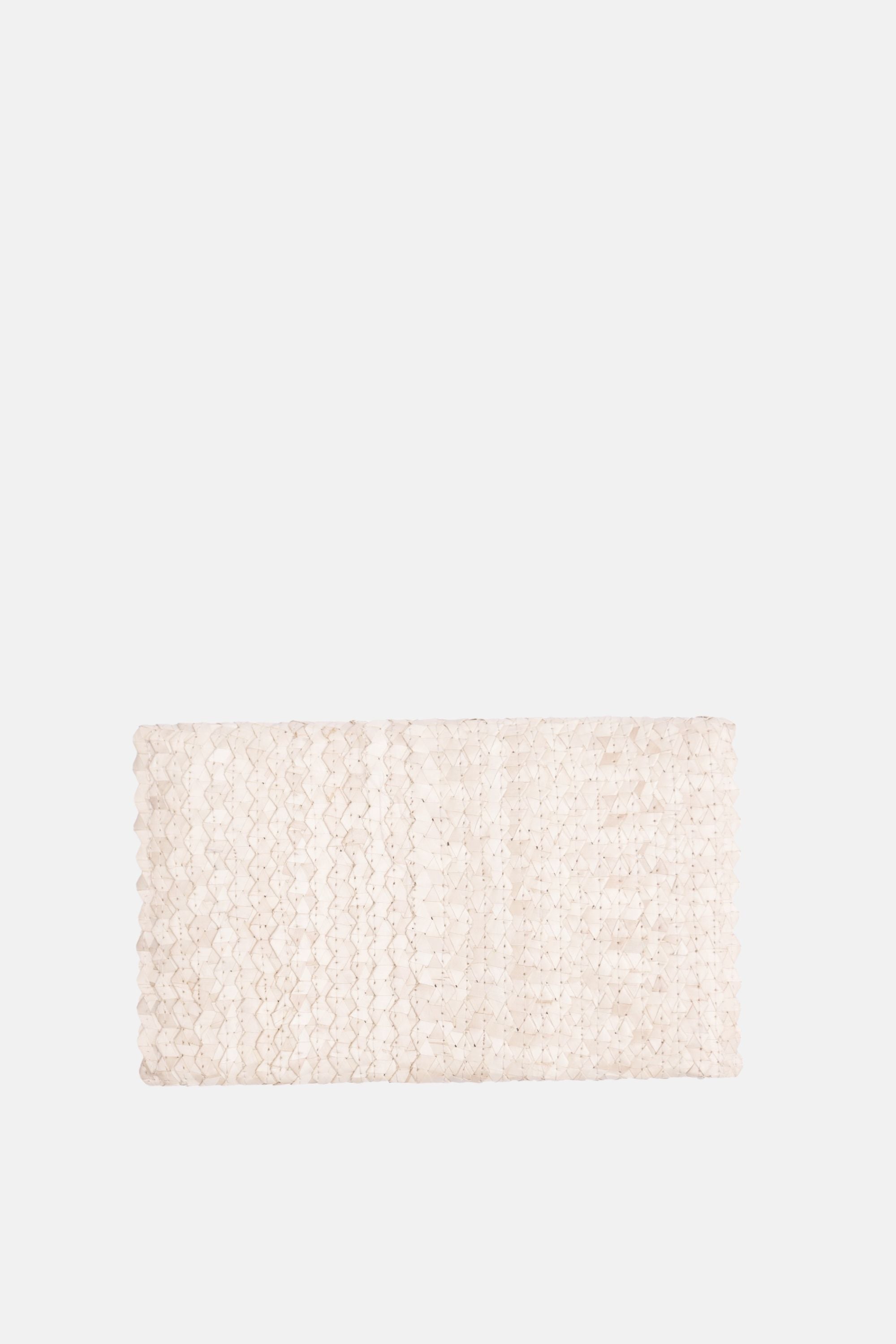 Coco Natural Shell Small Clutch - White