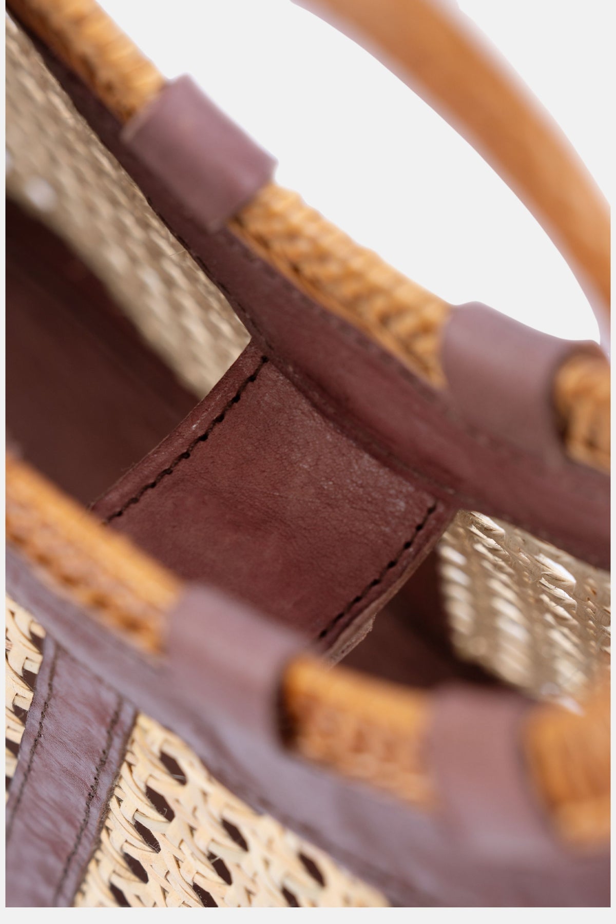 Hilton Round Handle Cane Large Satchel - Chocolate Leather