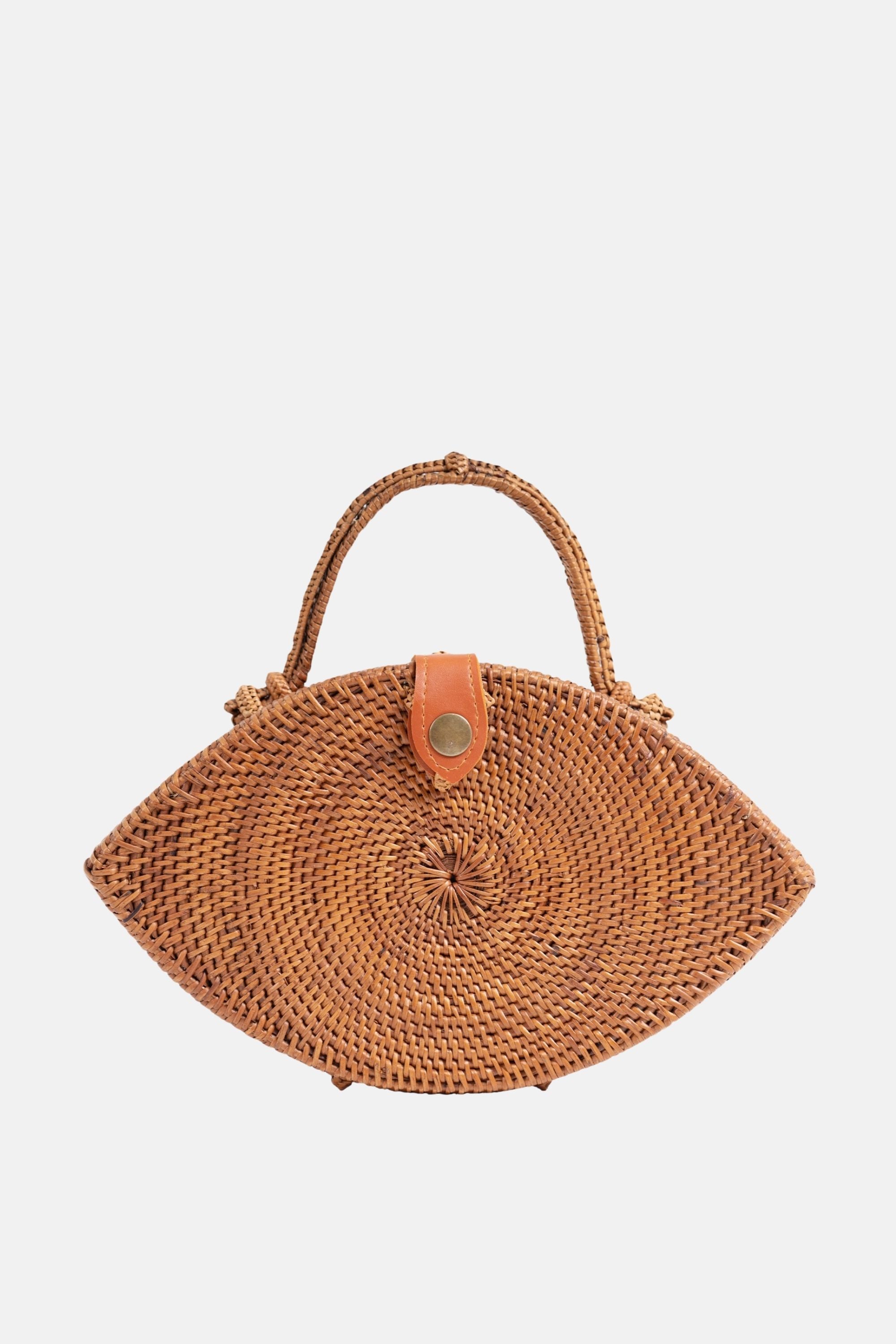 Jelavu - Iris Natural Top Handle Rattan Bag