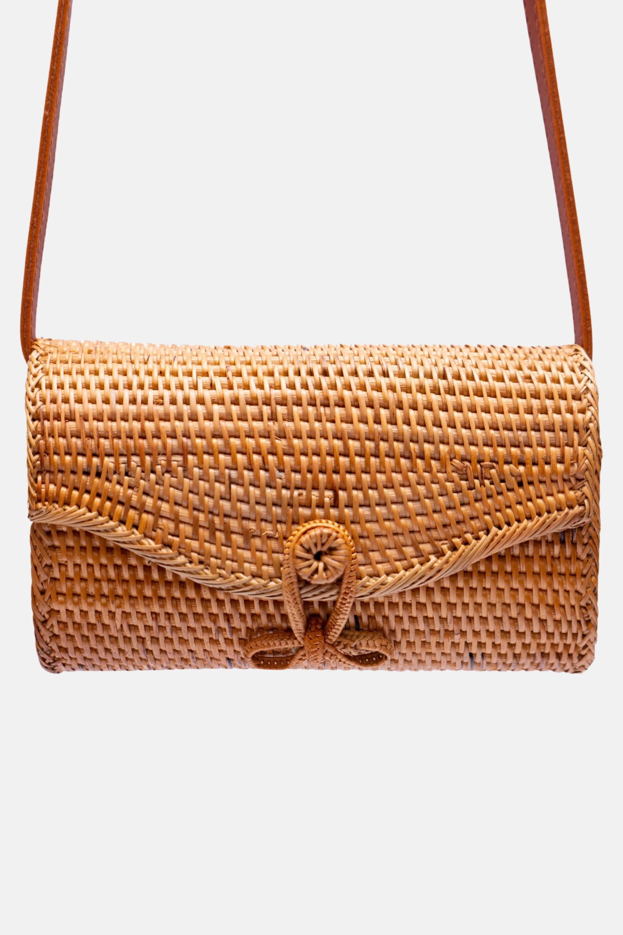 Lana Small Rattan Crossbody - Natural