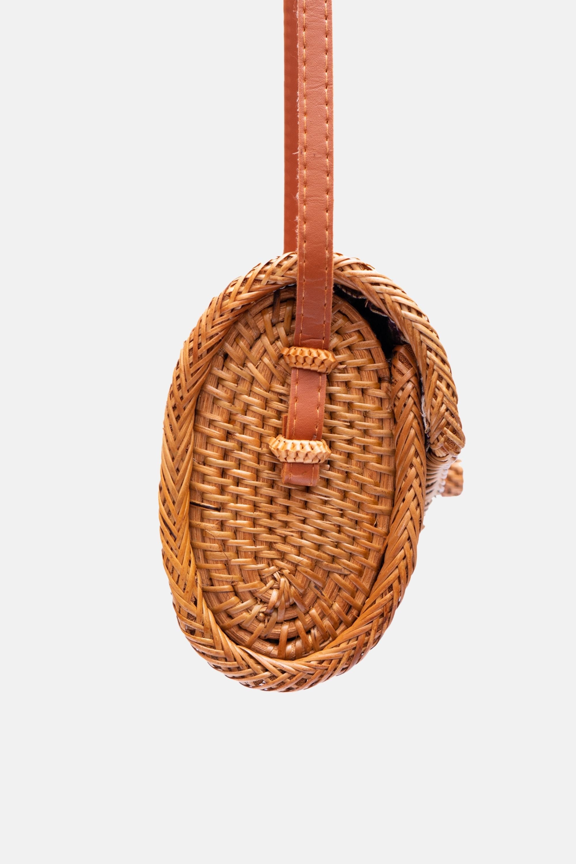 Lana Small Rattan Crossbody - Natural