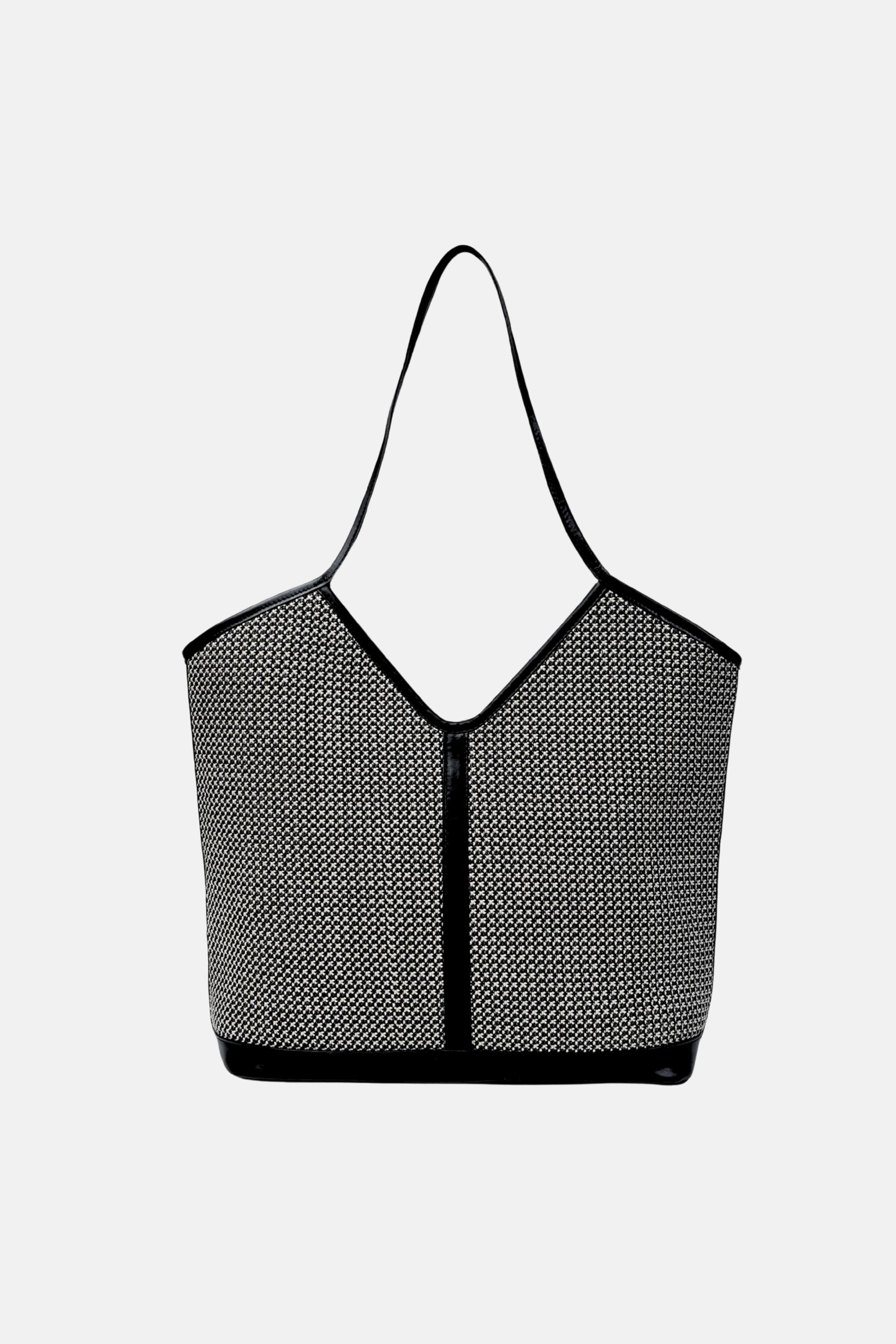 Jelavu - Lilliana Large Raffia Tote - Black Leather Trim