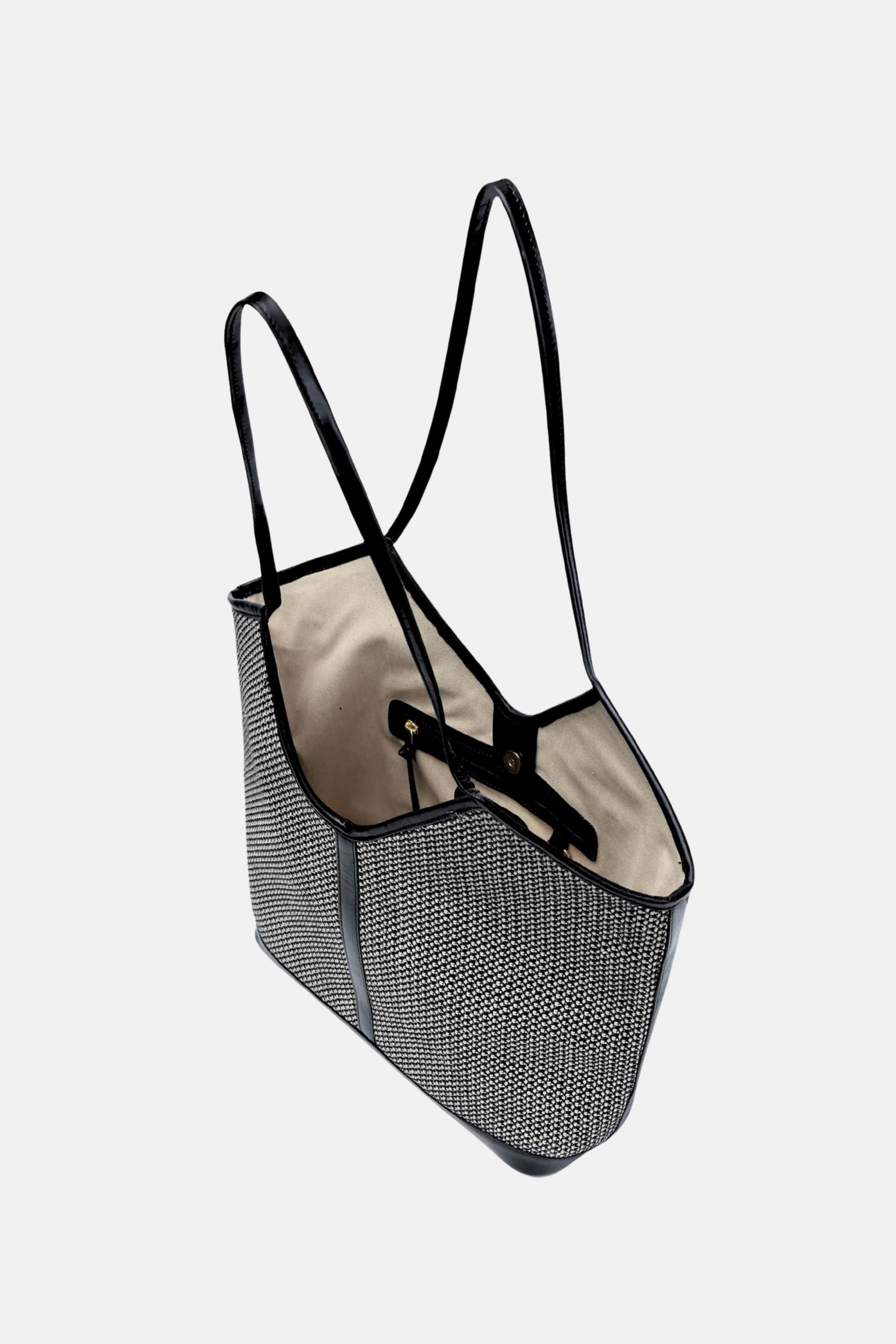 Jelavu Lilliana Raffia Black Tote
