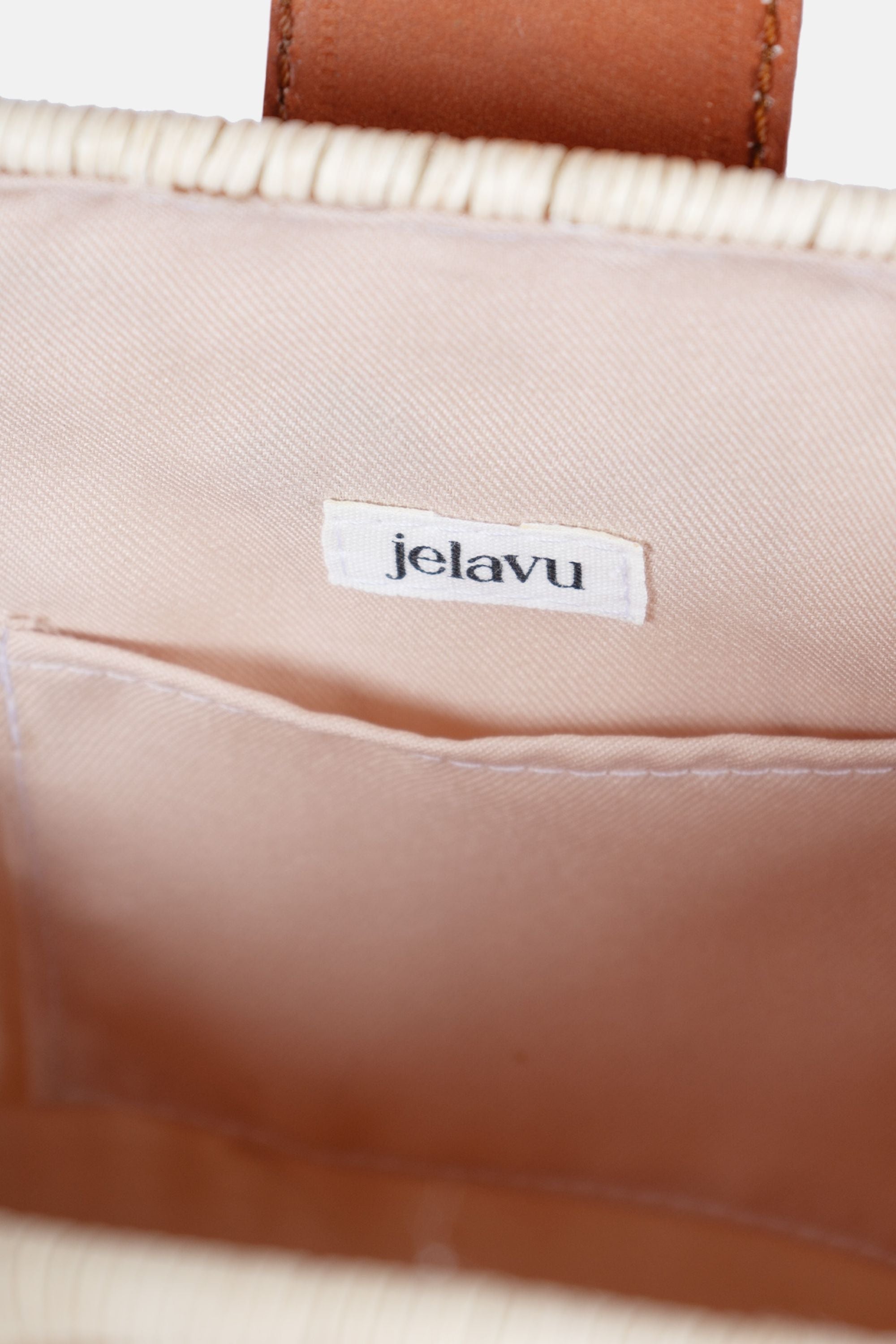 Piper Rattan Medium Crossbody - Tan Leather